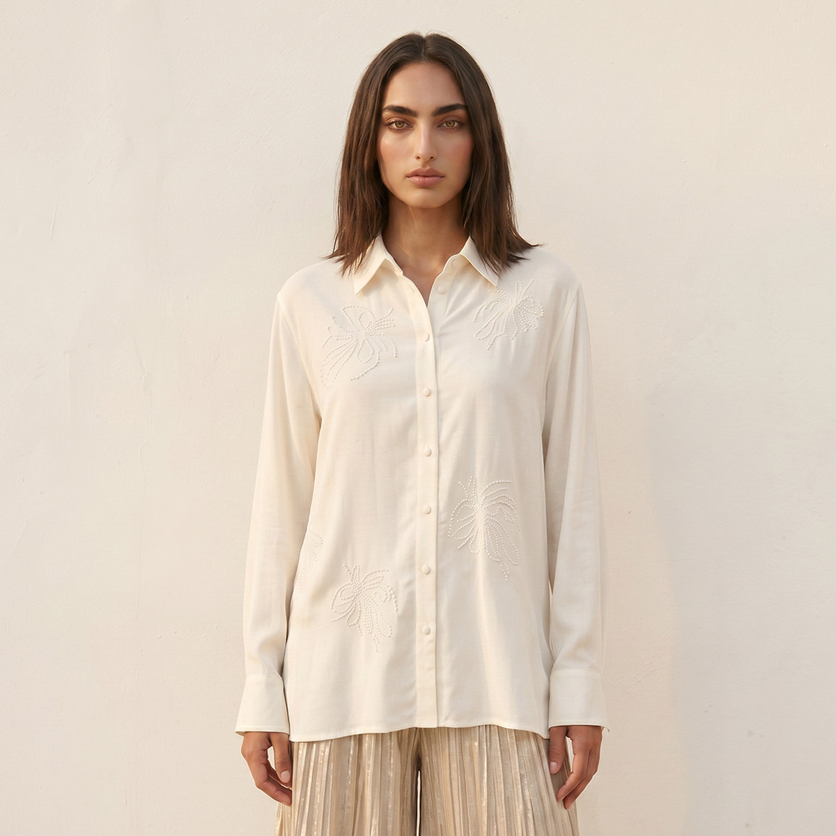 قميص مزين من آيكونيك-women-clothing-shirtsandblouses-shirts-image-1