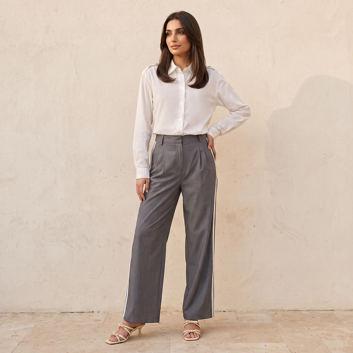 Splash Iconic Cotton Shirt with Epaulette-women-clothing-shirtsandblouses-shirts-image-3