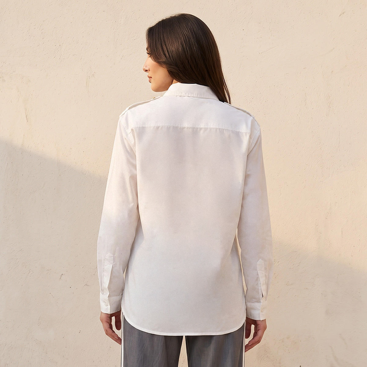 Splash Iconic Cotton Shirt with Epaulette-women-clothing-shirtsandblouses-shirts-image-4