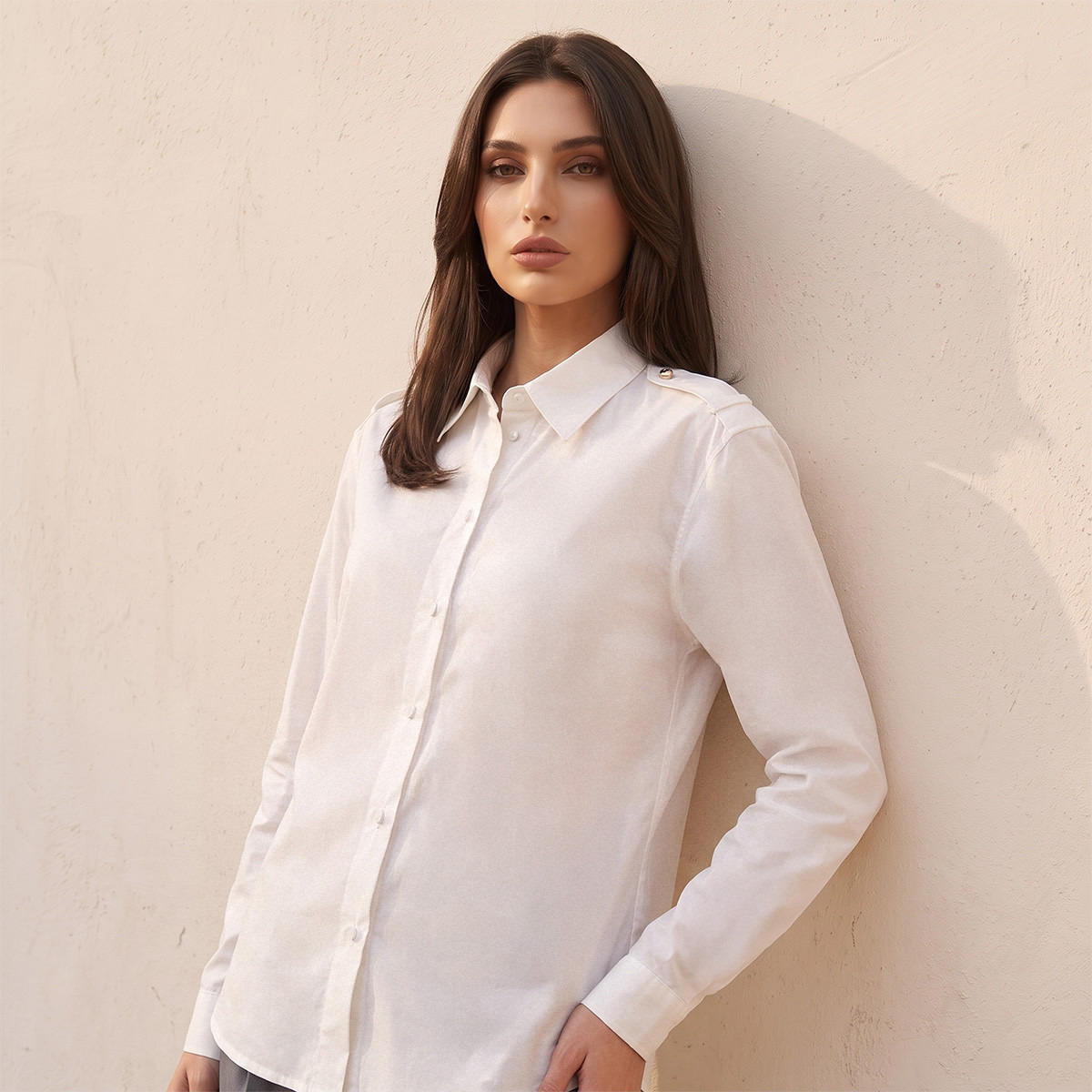 Splash Iconic Cotton Shirt with Epaulette-women-clothing-shirtsandblouses-shirts-image-5