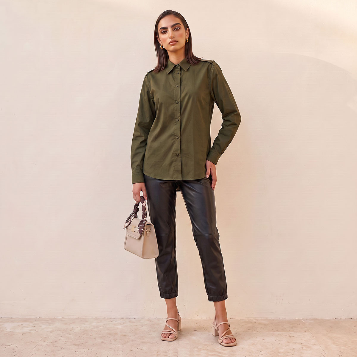 Splash Iconic Cotton Shirt with Epaulette-women-clothing-shirtsandblouses-shirts-image-3
