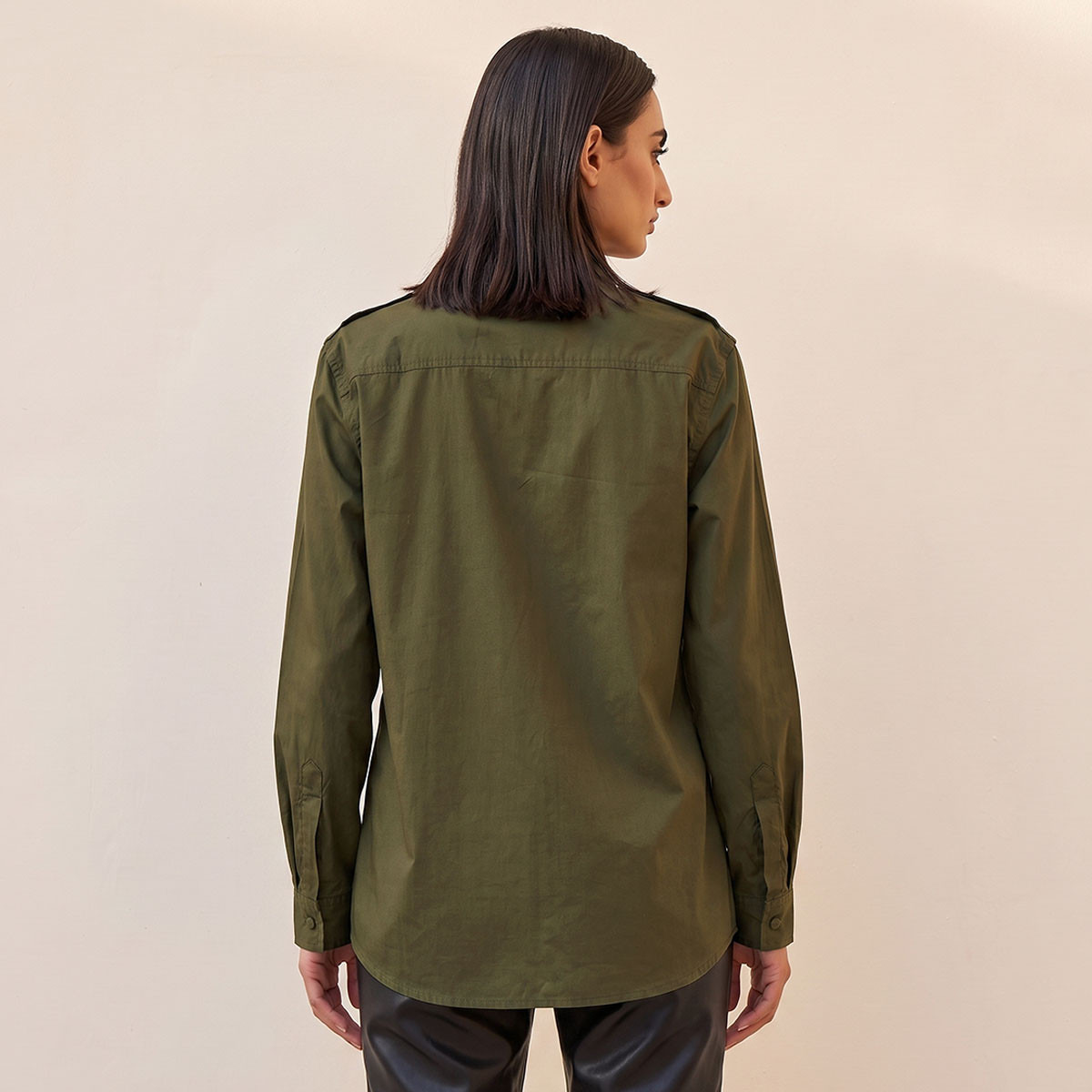 Splash Iconic Cotton Shirt with Epaulette-women-clothing-shirtsandblouses-shirts-image-4