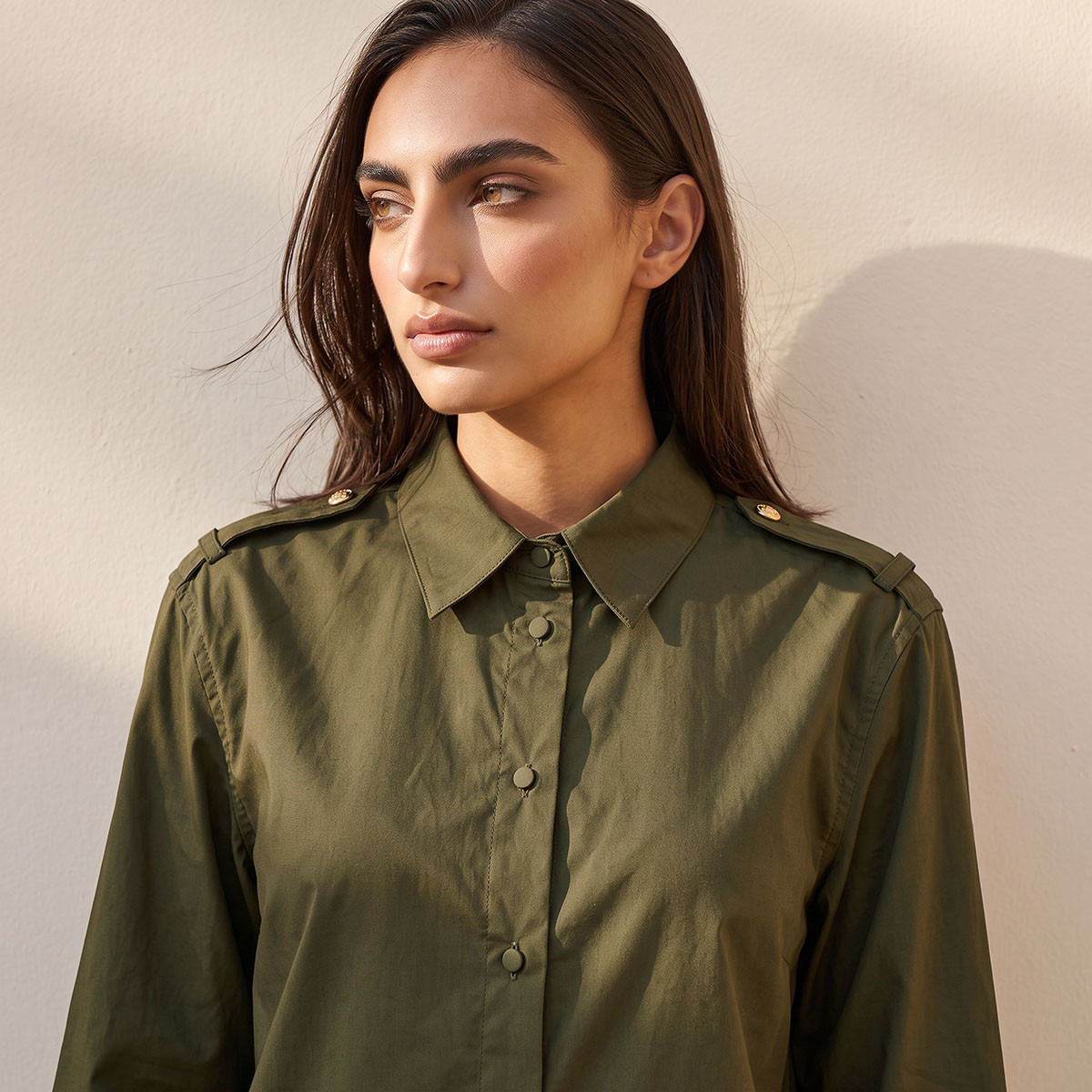 Splash Iconic Cotton Shirt with Epaulette-women-clothing-shirtsandblouses-shirts-image-5