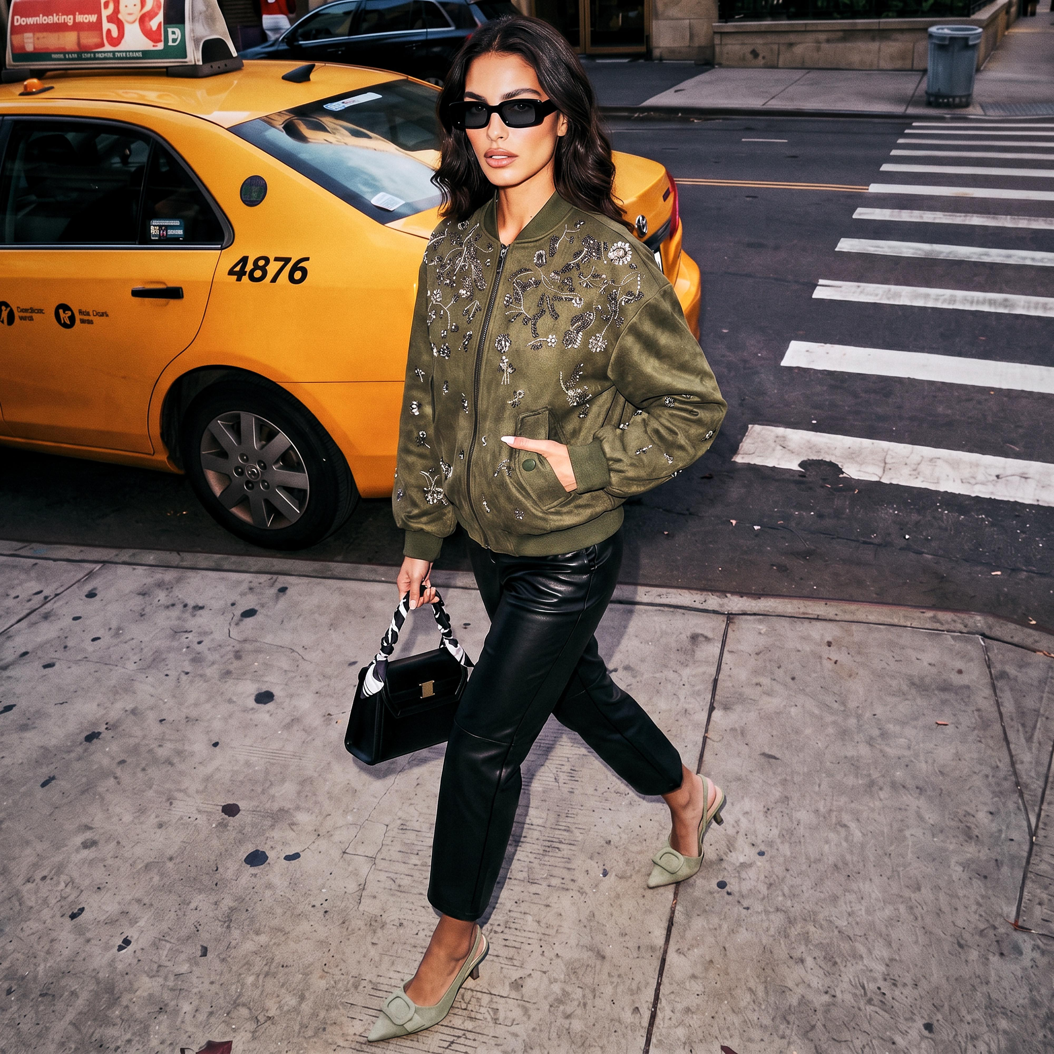 جاكيت بومبر مزين من سبلاش أيكونيك-women-winterwear-coatsandjackets-jackets-image-1