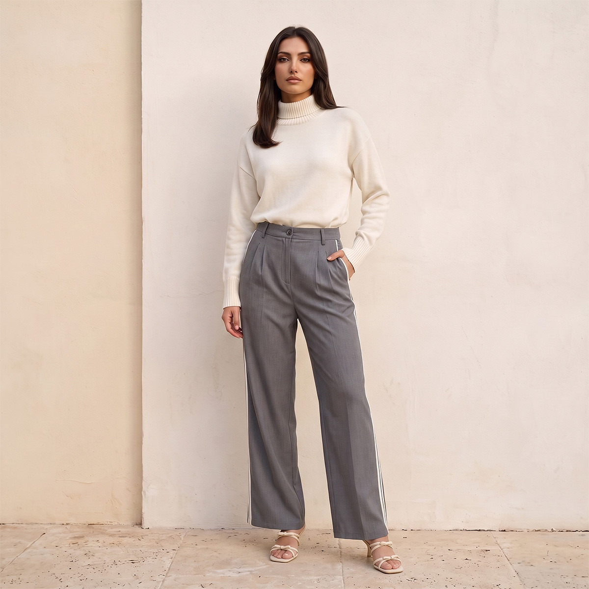 كنزة بارزة الملمس بياقة عالية من سبلاش آيكونيك-women-winterwear-cardigansandjumpers-jumpers-image-3
