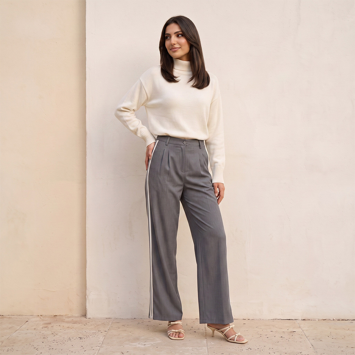 كنزة بارزة الملمس بياقة عالية من سبلاش آيكونيك-women-winterwear-cardigansandjumpers-jumpers-image-5