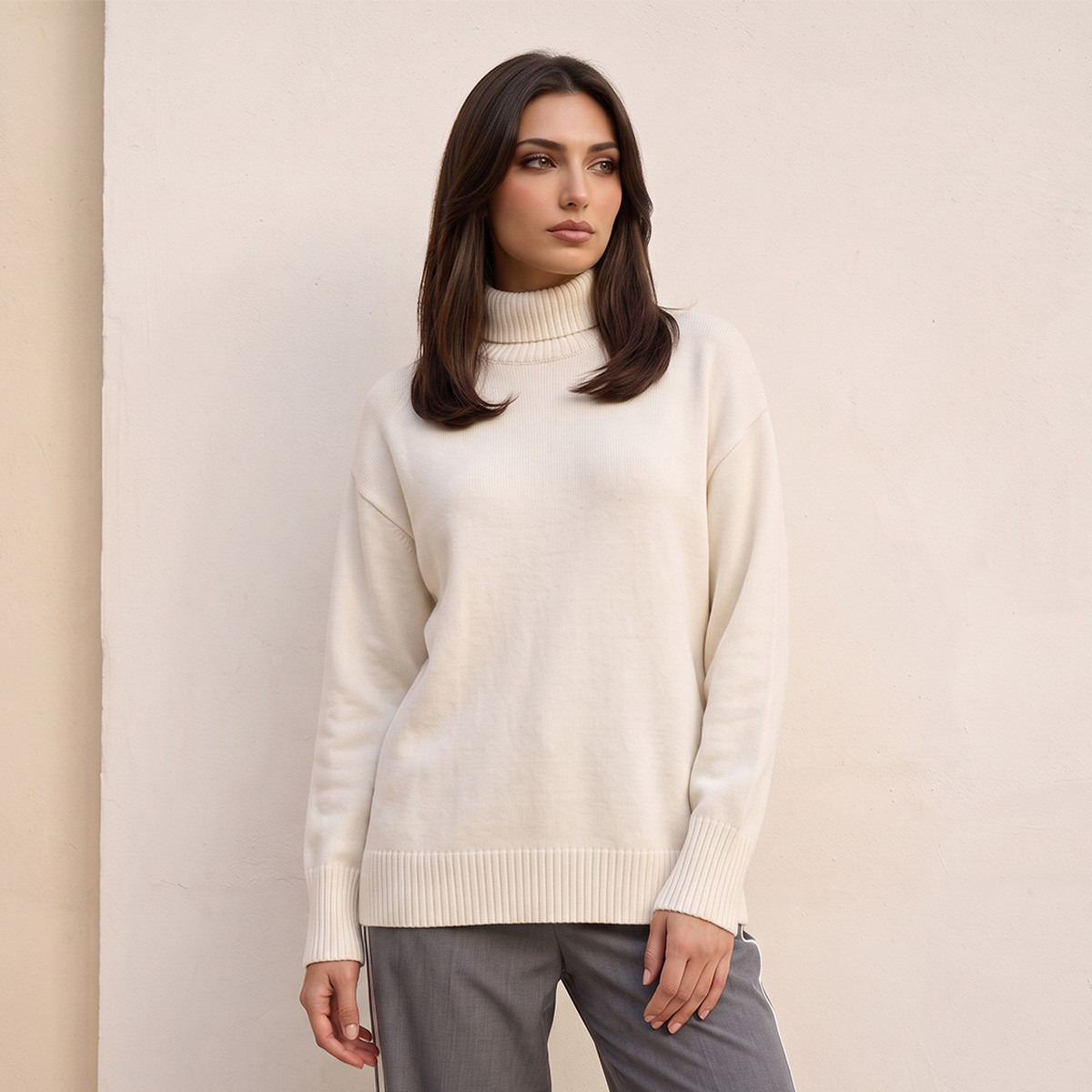 كنزة بارزة الملمس بياقة عالية من سبلاش آيكونيك-women-winterwear-cardigansandjumpers-jumpers-image-6
