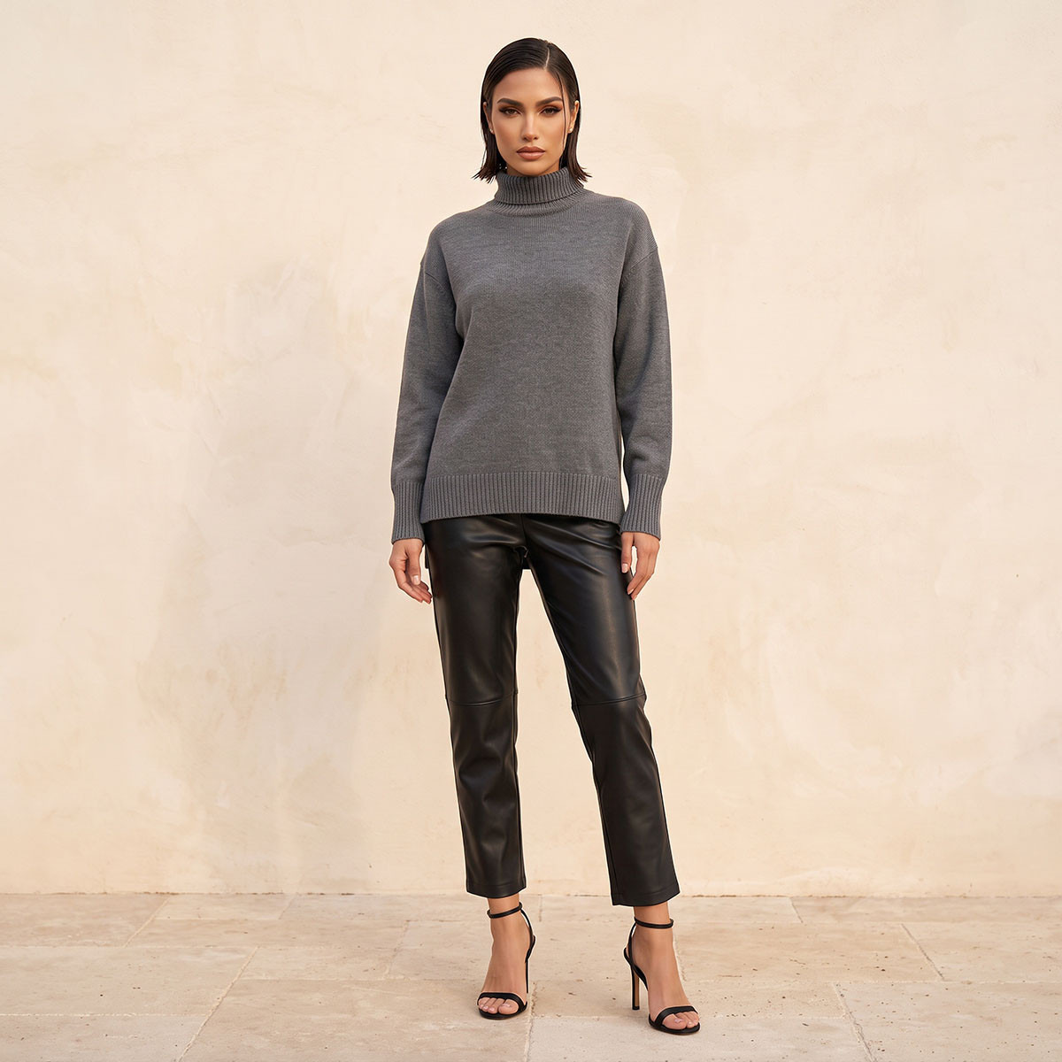 كنزة بارزة الملمس بياقة عالية من سبلاش آيكونيك-women-winterwear-cardigansandjumpers-jumpers-image-6