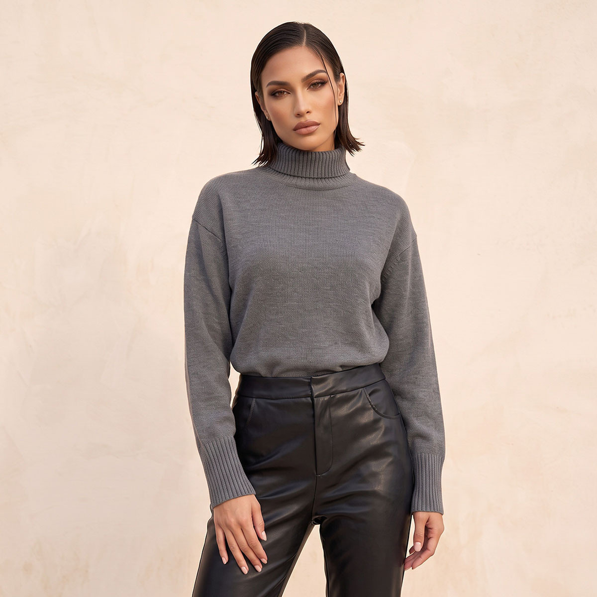 كنزة بارزة الملمس بياقة عالية من سبلاش آيكونيك-women-winterwear-cardigansandjumpers-jumpers-image-7