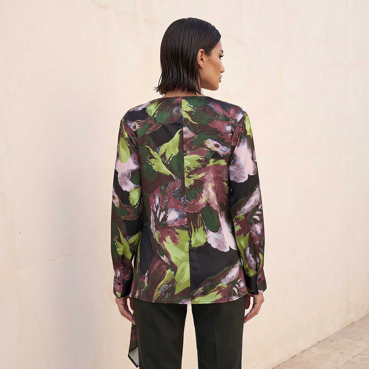 Splash Iconic Satin Drape Top with Floral Print-women-clothing-shirtsandblouses-blouses-image-4
