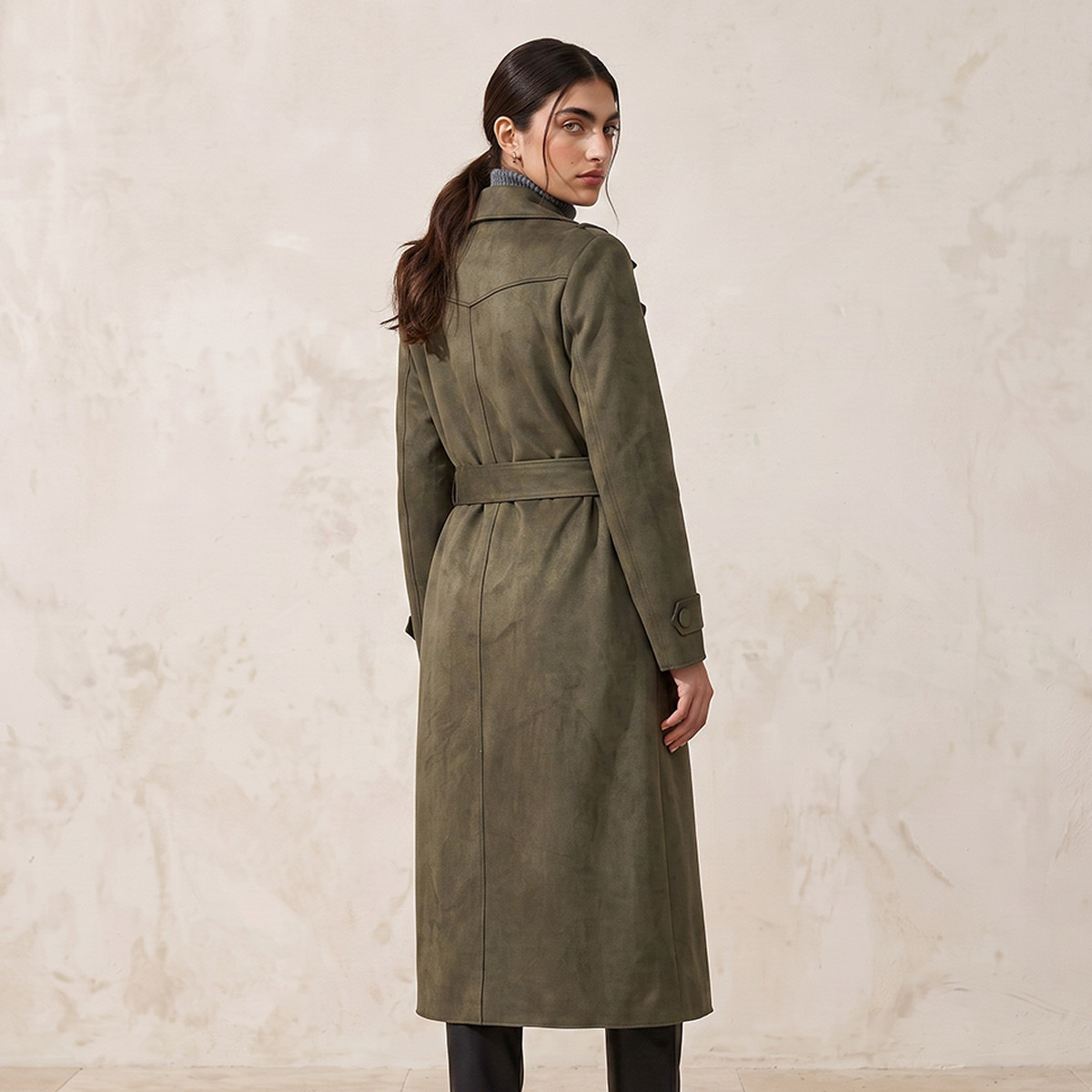 معطف ترنش شمواه بحزام من سبلاش آيكونيك-women-winterwear-coatsandjackets-coats-image-5
