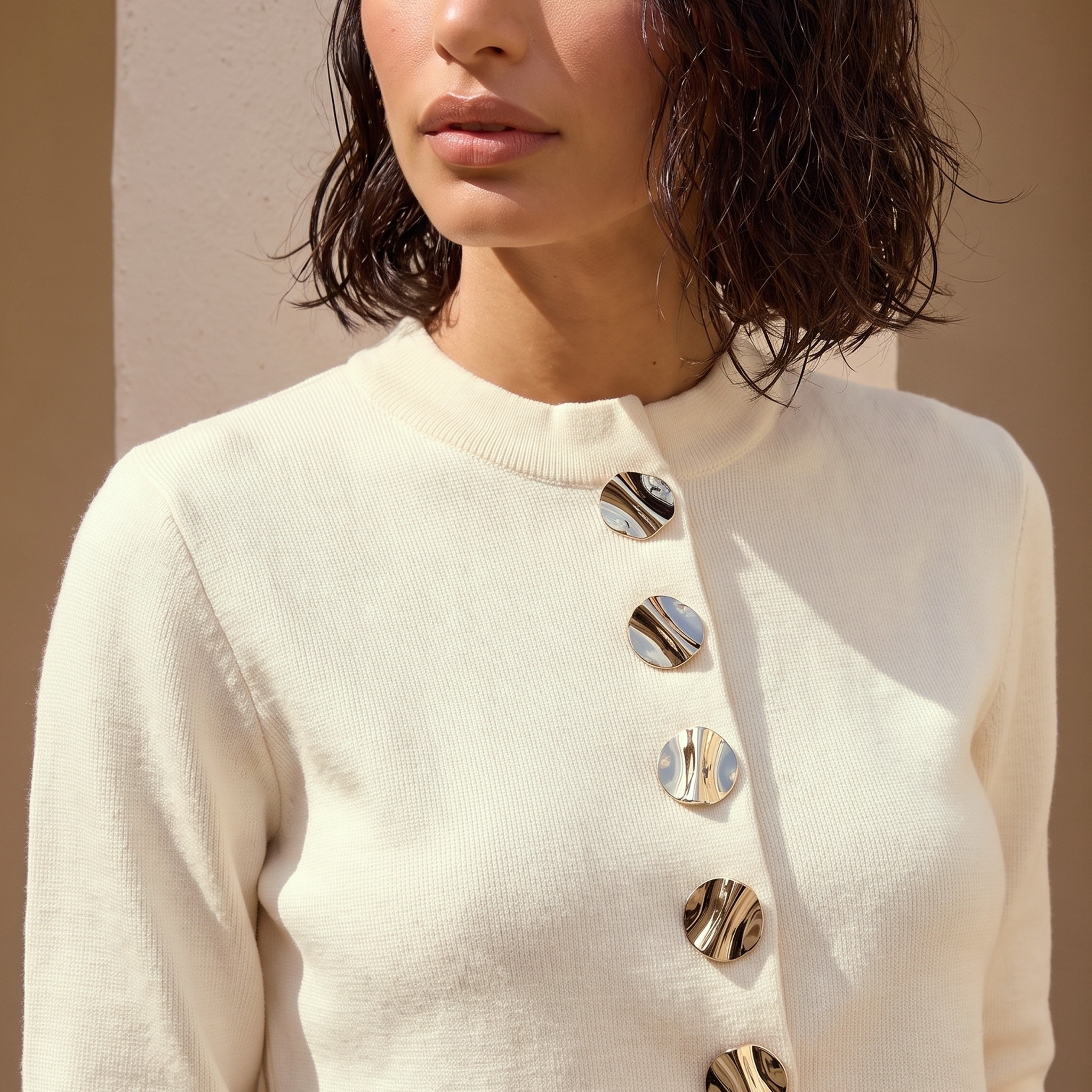 Splash Iconic Textured Cardigan with High Neck-women-winterwear-cardigansandjumpers-cardigans-image-7