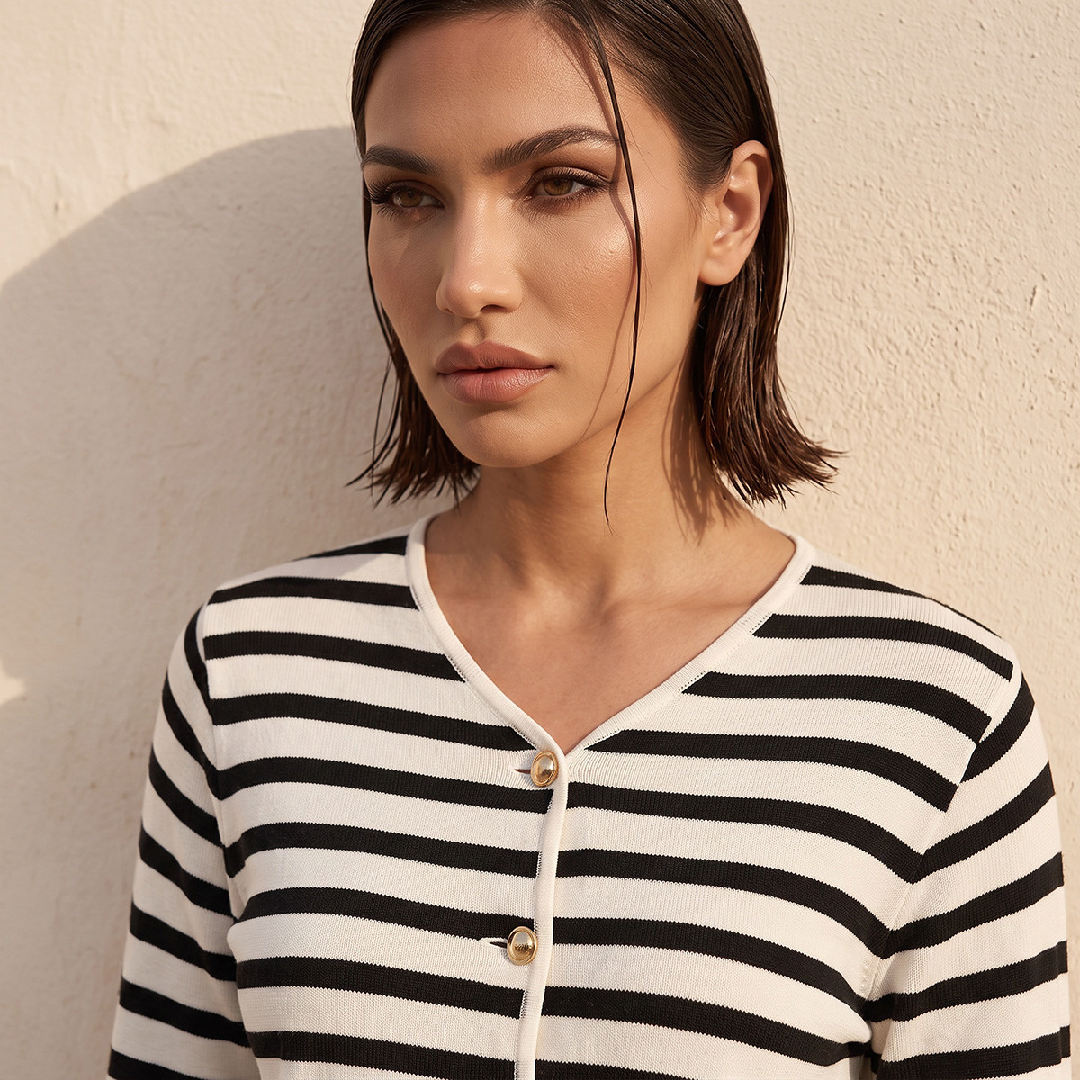 كارديجان مقلم بقصة مريحة من سبلاش أيكونيك-women-winterwear-cardigansandjumpers-cardigans-image-5