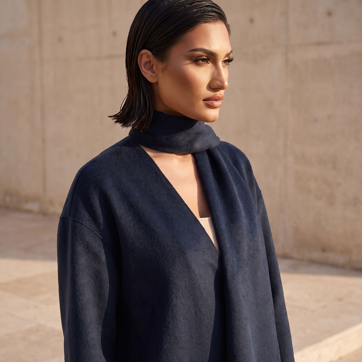 Splash Iconic Felt Jacket with Draped Neck-women-winterwear-coatsandjackets-jackets-image-4