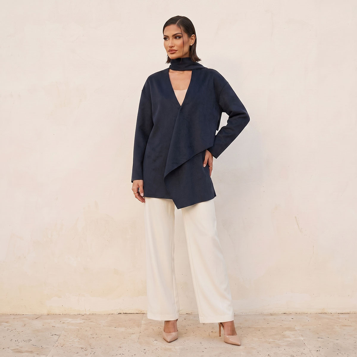 Splash Iconic Felt Jacket with Draped Neck-women-winterwear-coatsandjackets-jackets-image-5