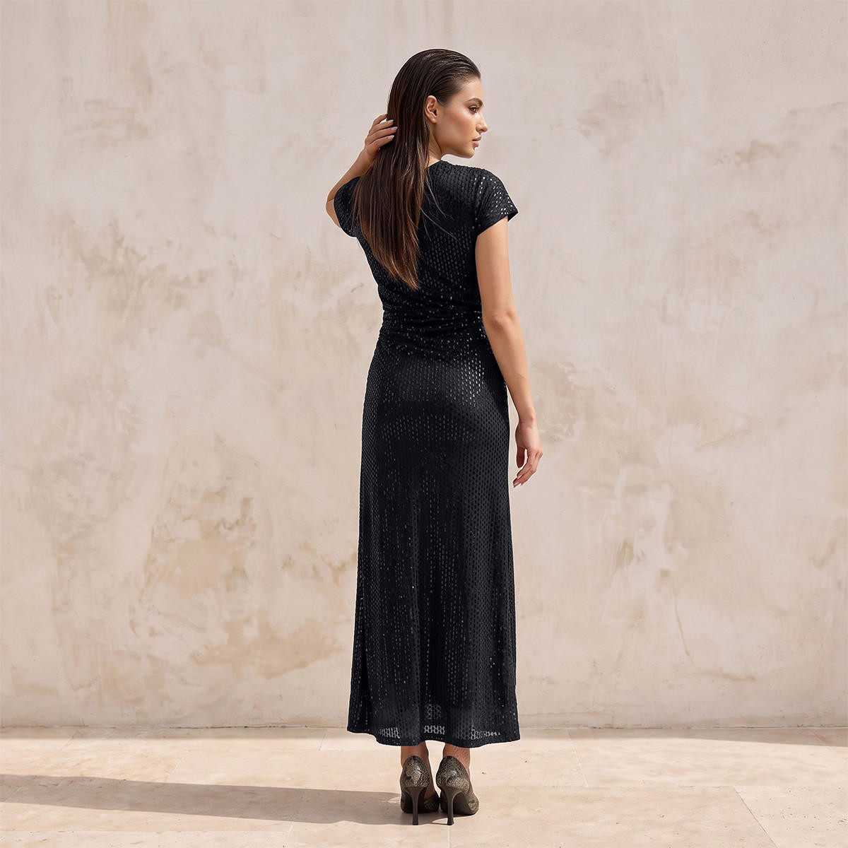 Splash Iconic Embellished Dress with Ruched Design-women-clothing-dresses-image-3