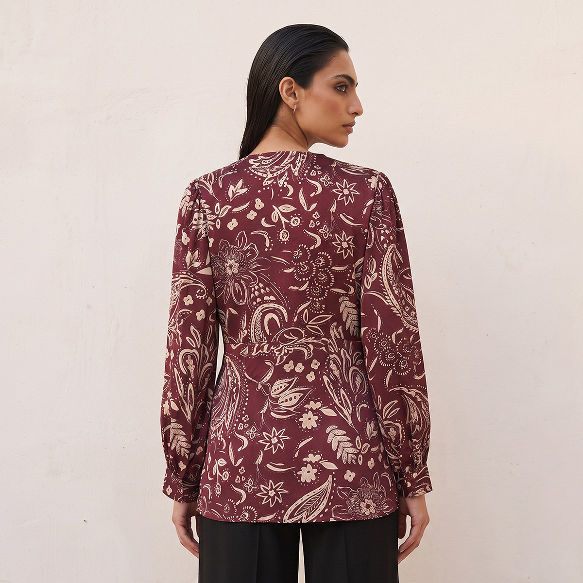 Splash Iconic Wrap Top with Paisley Print-women-clothing-shirtsandblouses-blouses-image-3