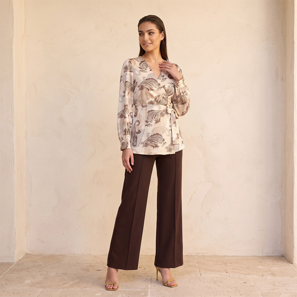 Splash Iconic Wrap Top with Paisley Print-women-clothing-shirtsandblouses-blouses-image-4