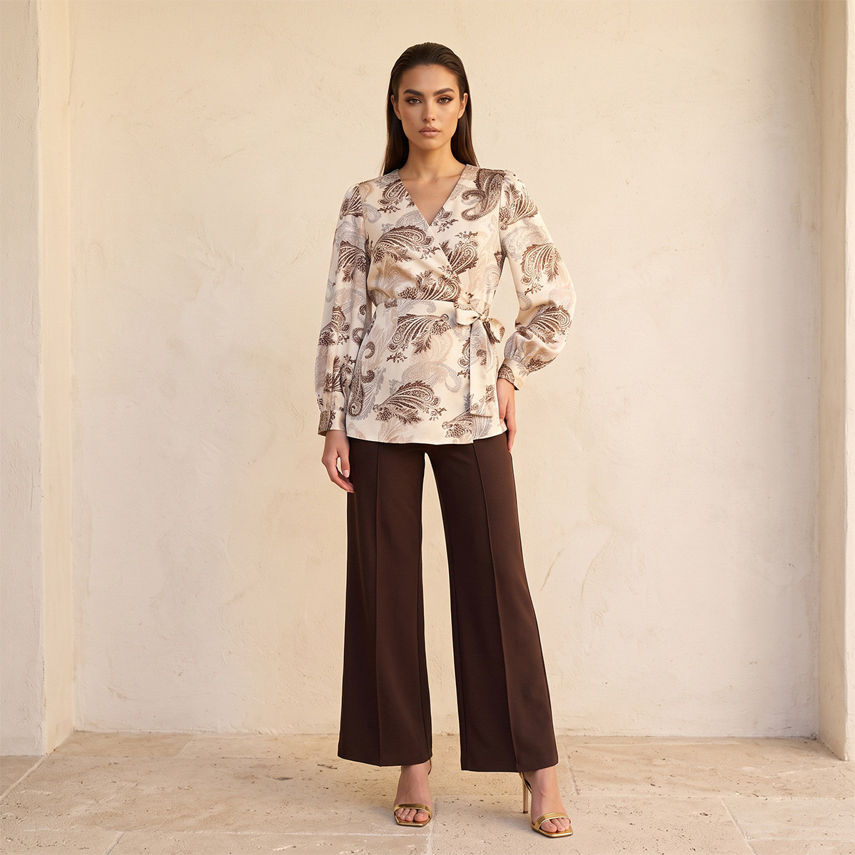 Splash Iconic Wrap Top with Paisley Print-women-clothing-shirtsandblouses-blouses-image-5