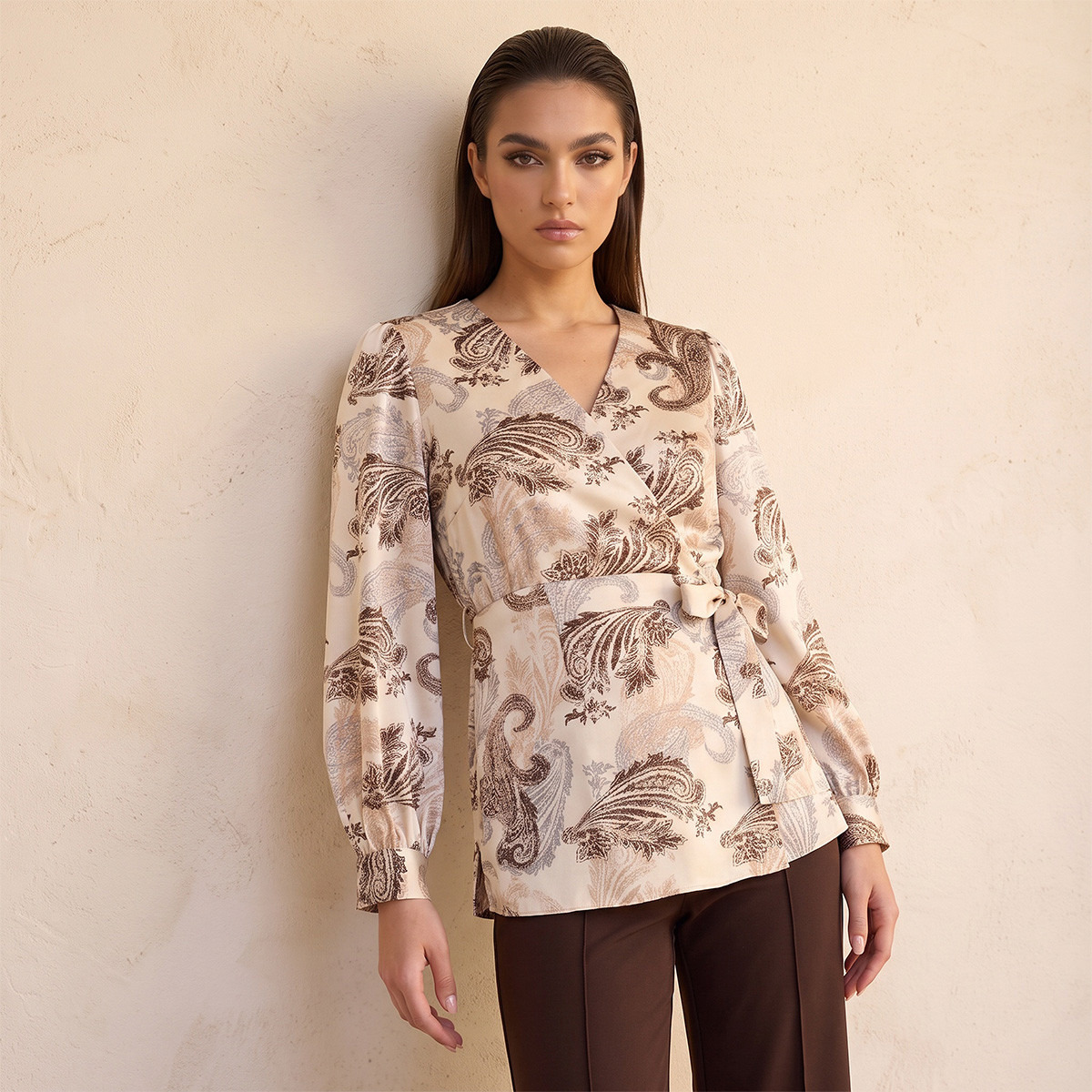 Splash Iconic Wrap Top with Paisley Print-women-clothing-shirtsandblouses-blouses-image-6
