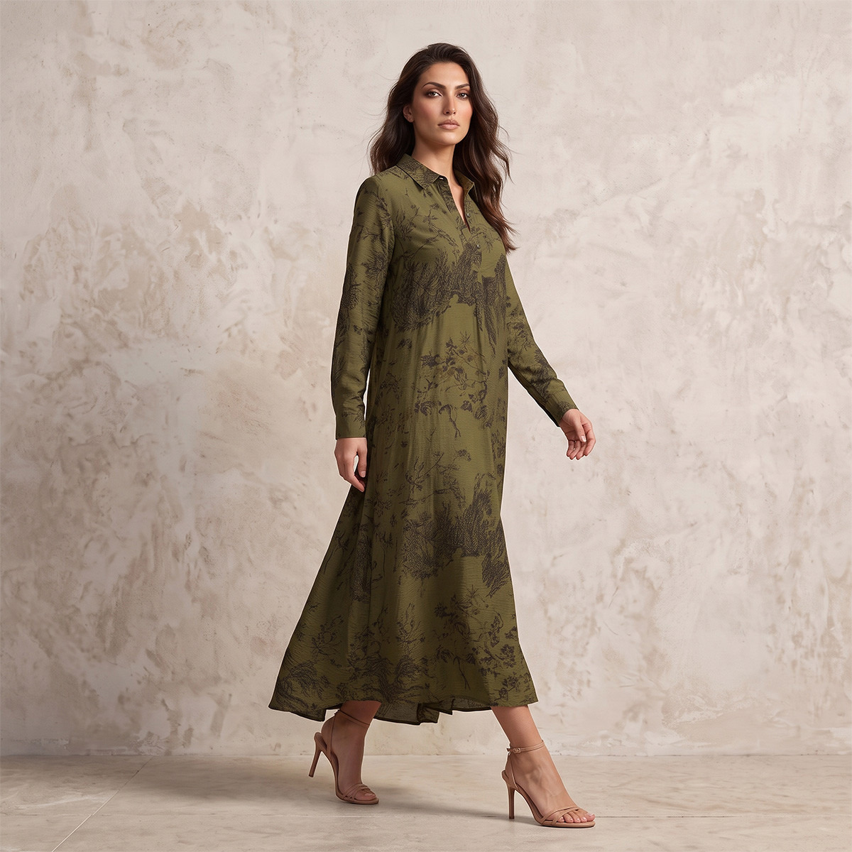 Splash Iconic Floral Print Trapeze Maxi Dress-women-clothing-dresses-image-3