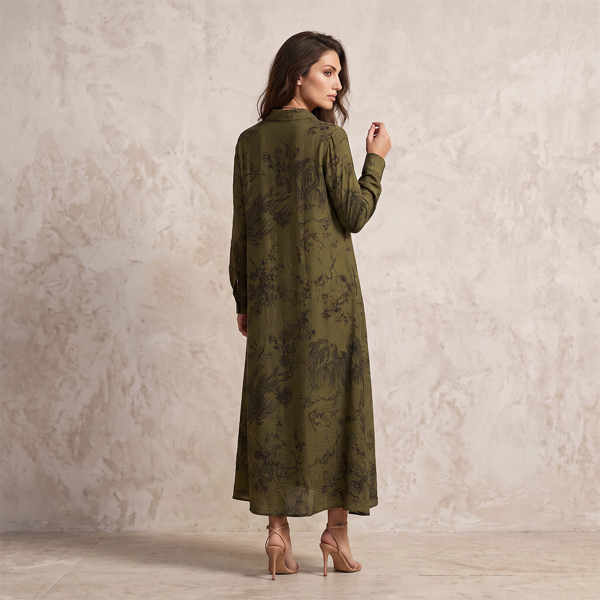 Splash Iconic Floral Print Trapeze Maxi Dress-women-clothing-dresses-image-4