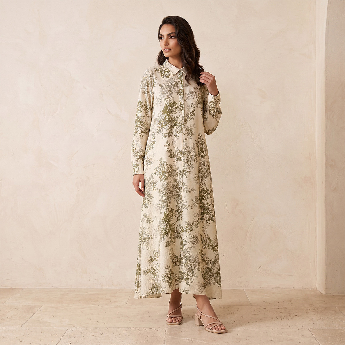Splash Iconic Floral Print Trapeze Maxi Dress-women-clothing-dresses-image-3