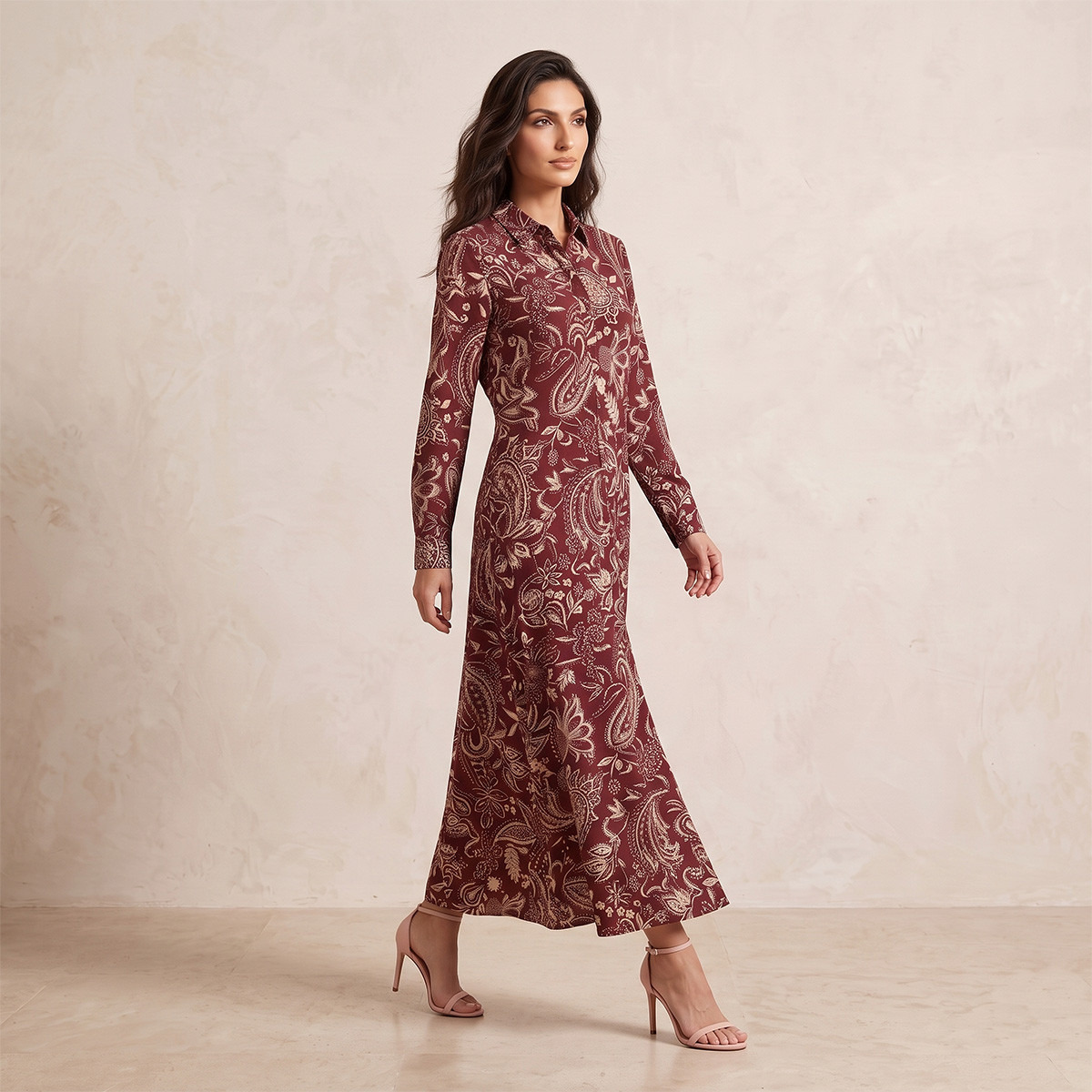Splash Iconic Paisley Print Trapeze Maxi Dress-women-clothing-dresses-image-1