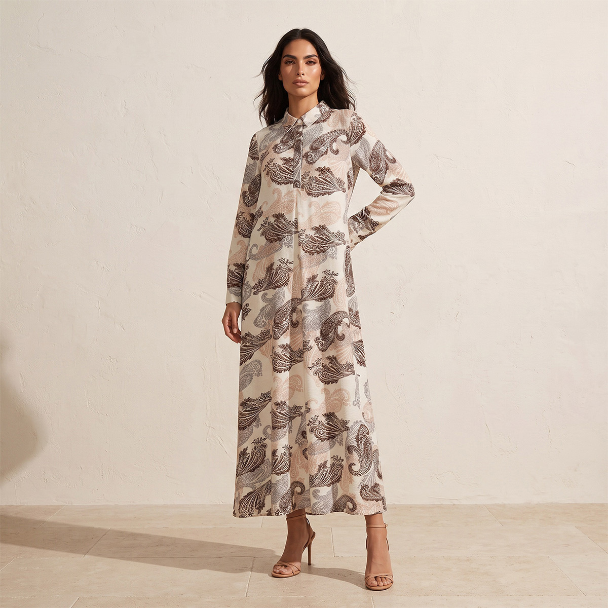 Splash Iconic Paisley Print Trapeze Maxi Dress-women-clothing-dresses-image-1