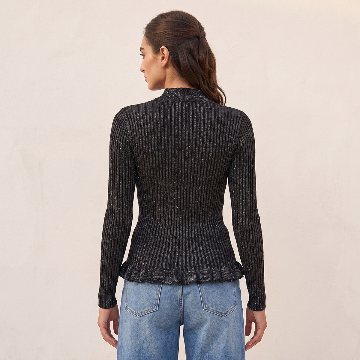 Iconic Textured High Neck Sweater-women-winterwear-cardigansandjumpers-jumpers-image-5