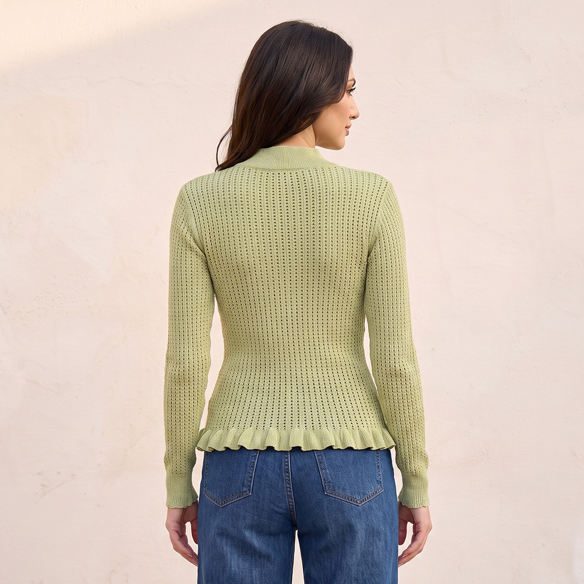 Iconic Textured High Neck Sweater-women-winterwear-cardigansandjumpers-jumpers-image-4