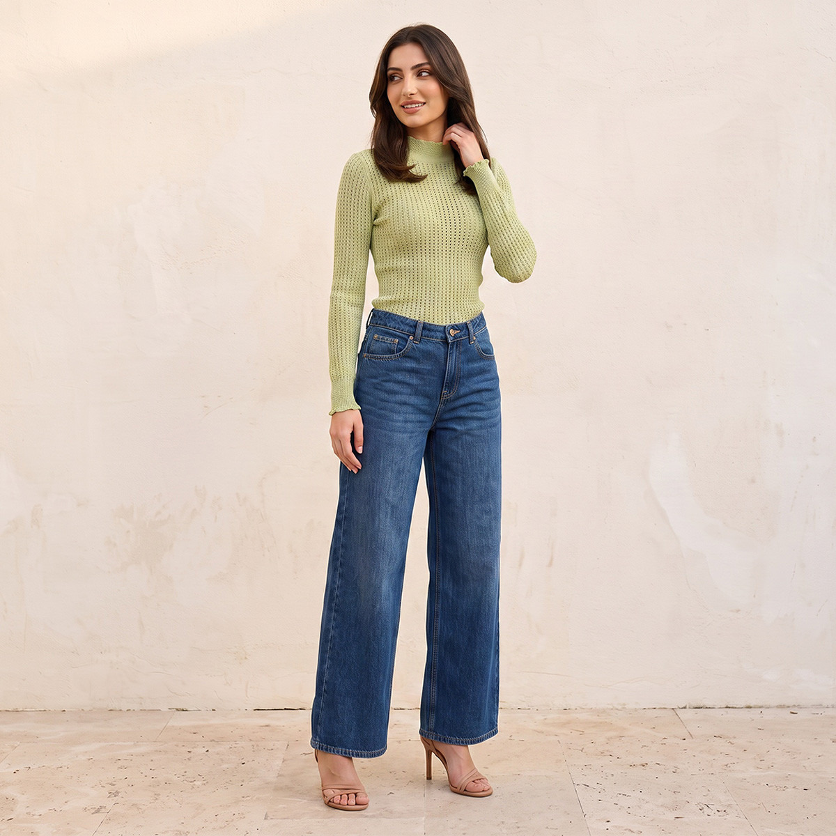 Iconic Textured High Neck Sweater-women-winterwear-cardigansandjumpers-jumpers-image-5