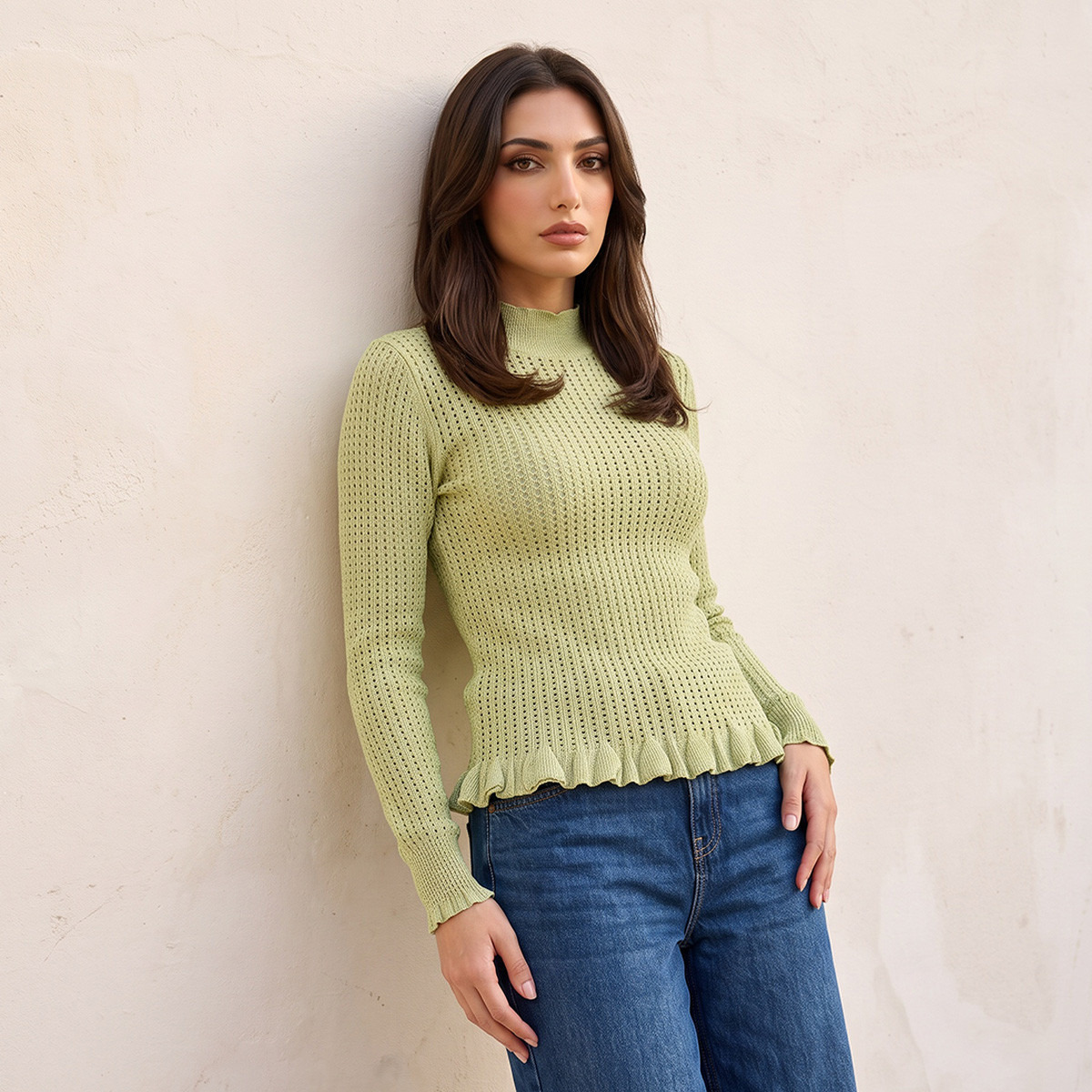 Iconic Textured High Neck Sweater-women-winterwear-cardigansandjumpers-jumpers-image-6