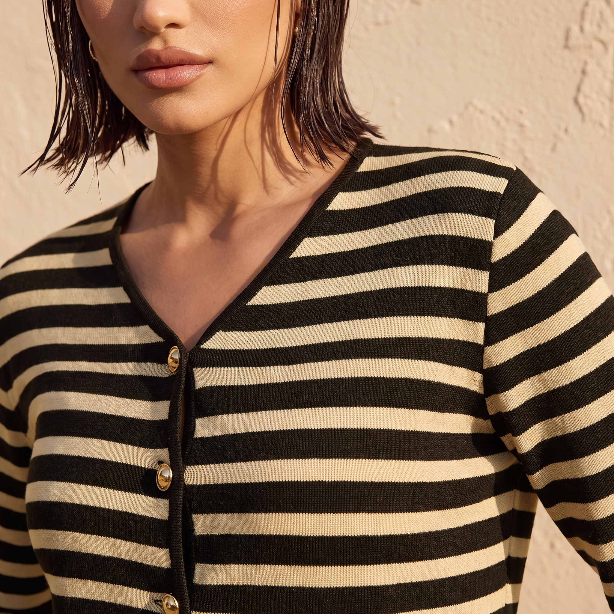 كارديجان مقلم بقصة مريحة من سبلاش أيكونيك-women-winterwear-cardigansandjumpers-cardigans-image-6