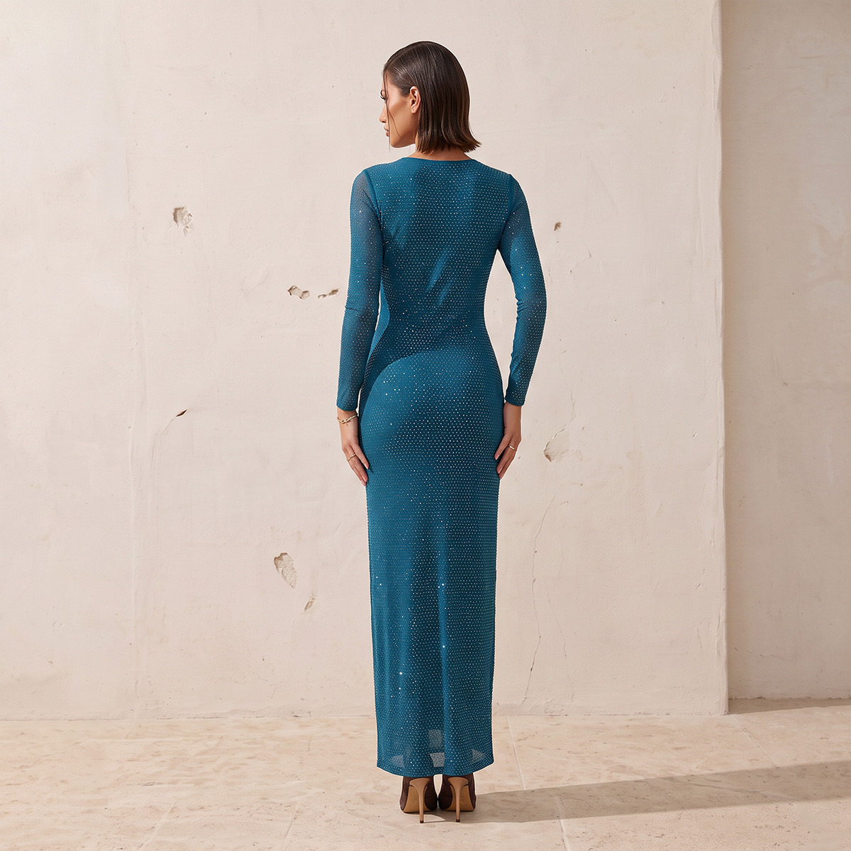 فستان ماكسي بتفاصيل تزيينات من سبلاش أيكونيك-women-clothing-dresses-image-3