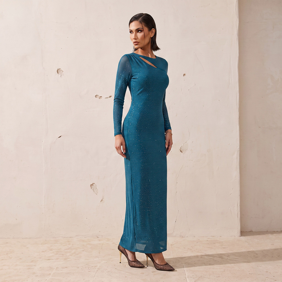 فستان ماكسي بتفاصيل تزيينات من سبلاش أيكونيك-women-clothing-dresses-image-4