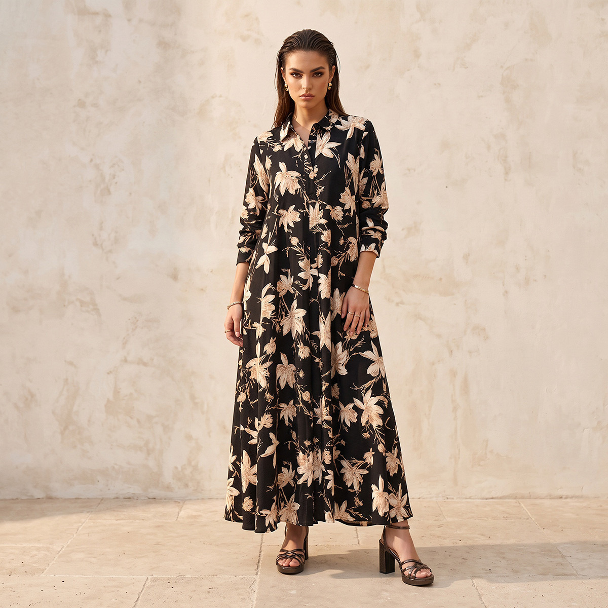 Splash Iconic Maxi Dress with Floral Print-women-clothing-dresses-image-1