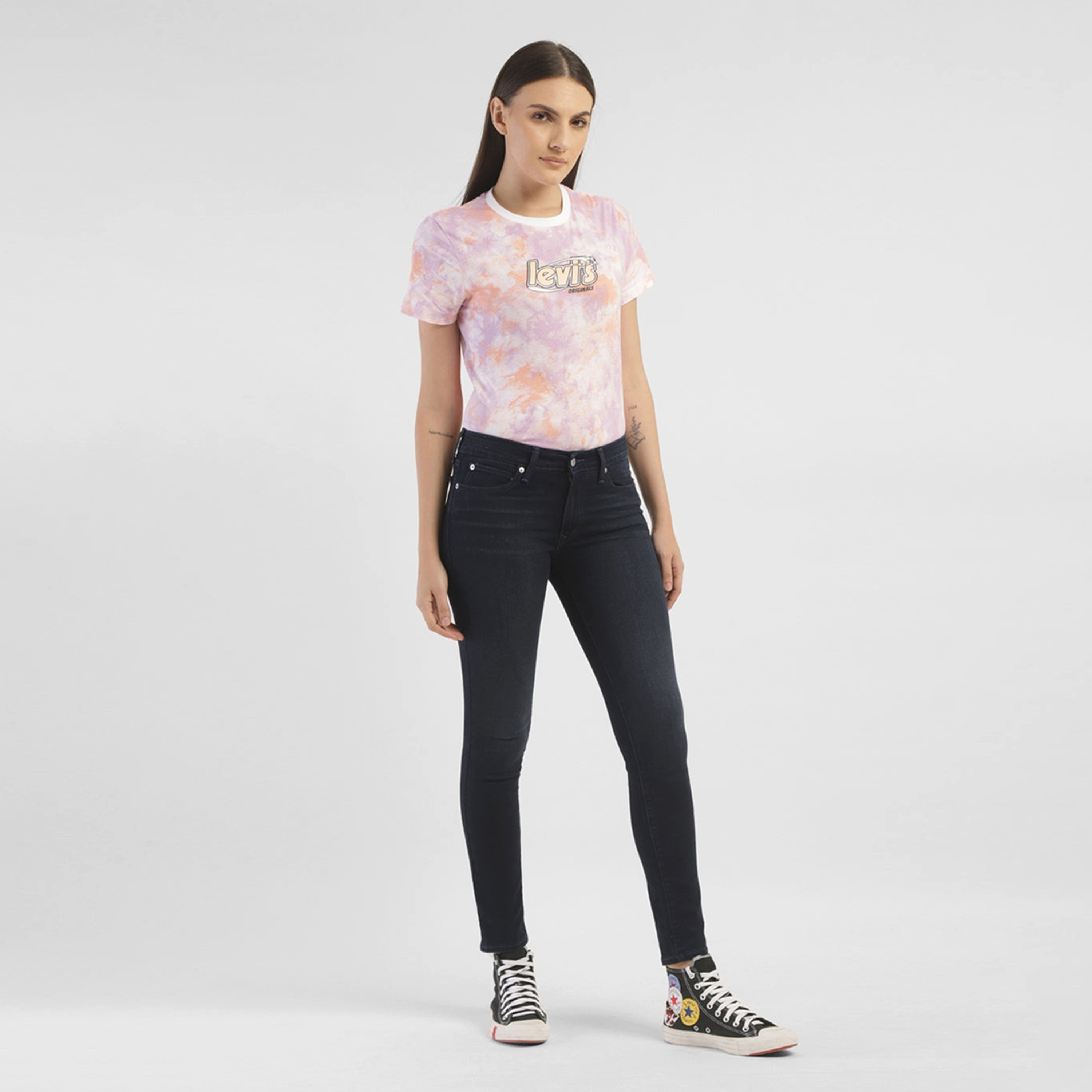 Levi's 711 Skinny Fit Blue Plain Women's Jeans-women-clothing-bottoms-jeans-image-2