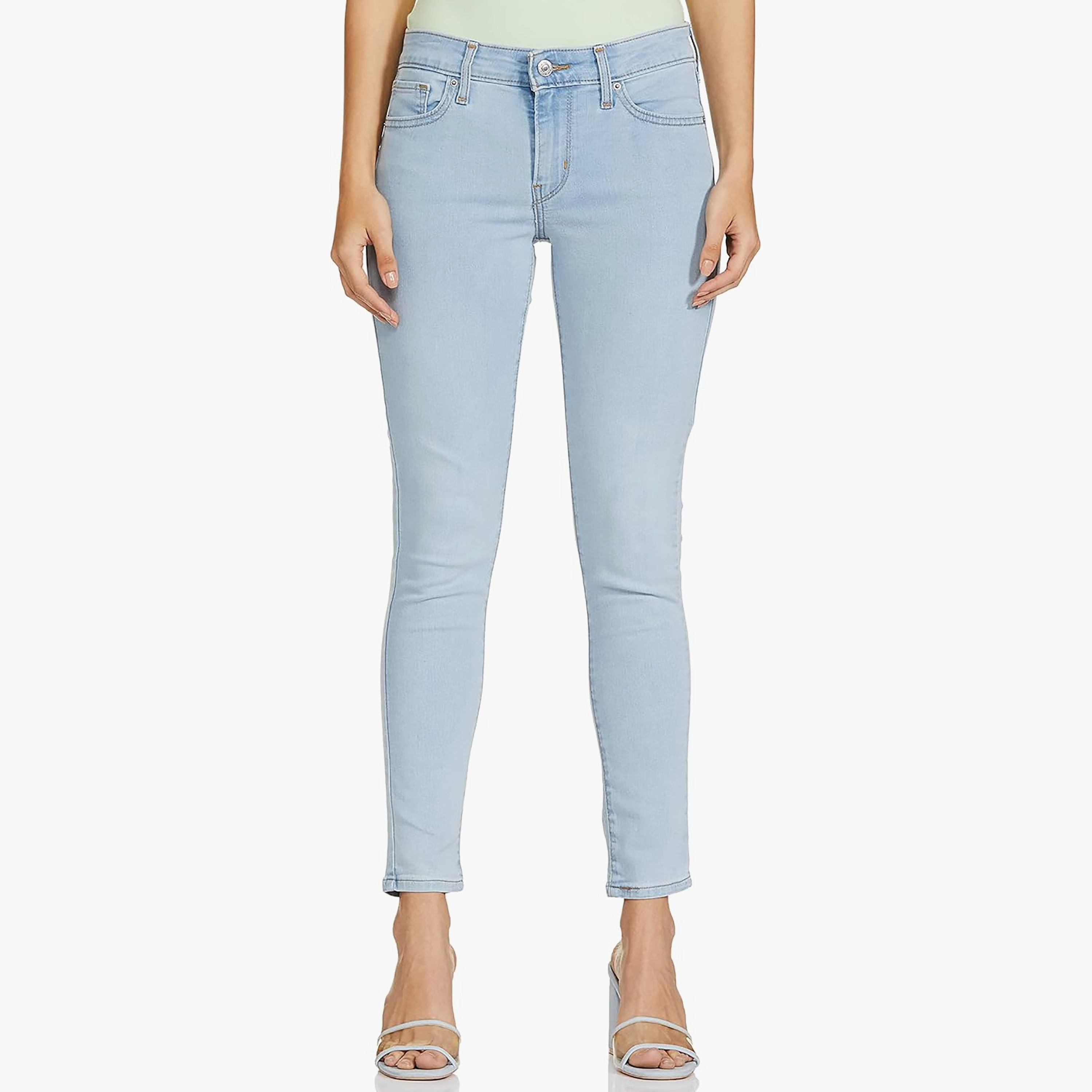 بنطلون جينز نسائي 711 بقصة ضيقة جدا أزرق بخمسة جيوب، مقاس 28 من ليفايس-women-clothing-bottoms-jeans-image-1