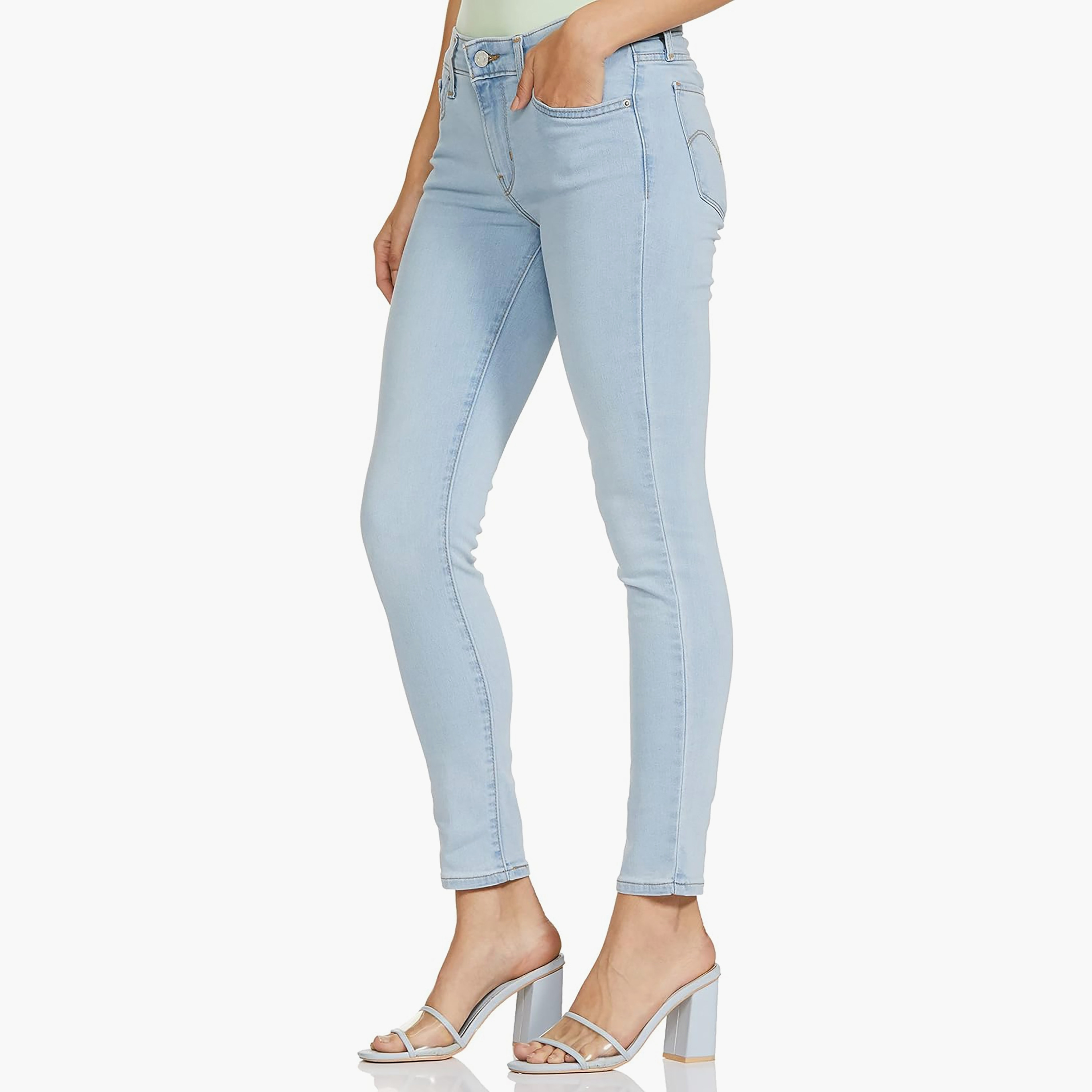 بنطلون جينز نسائي 711 بقصة ضيقة جدا أزرق بخمسة جيوب، مقاس 28 من ليفايس-women-clothing-bottoms-jeans-image-2