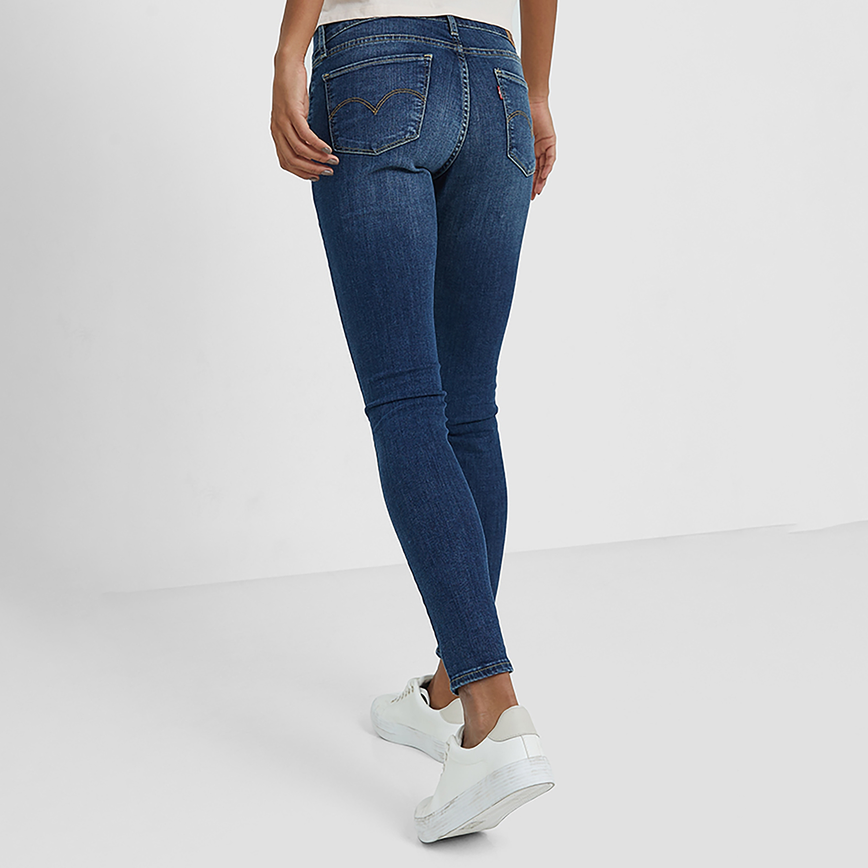 Levi's 710 Skinny Fit Blue Plain Women's Jeans-women-clothing-bottoms-jeans-image-4