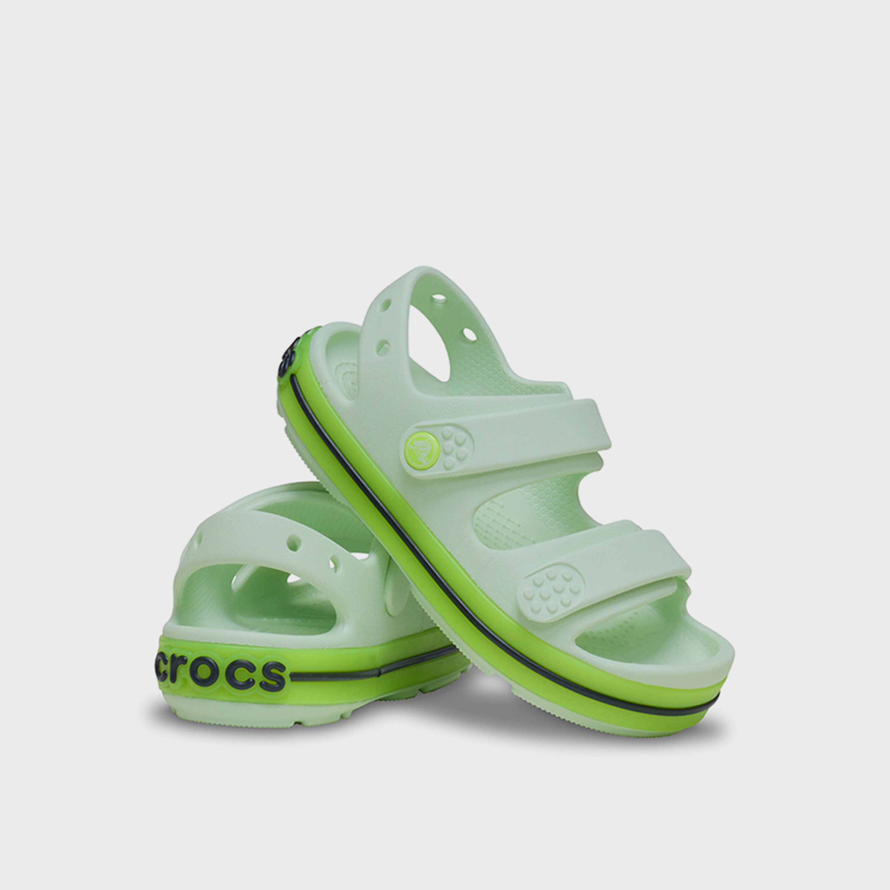 Crocs Kid's Hook & Loop Crocband Cruiser NeonBand Strap Sandals | 213346-3DC-baby-girls-shoes-sandals-image-1