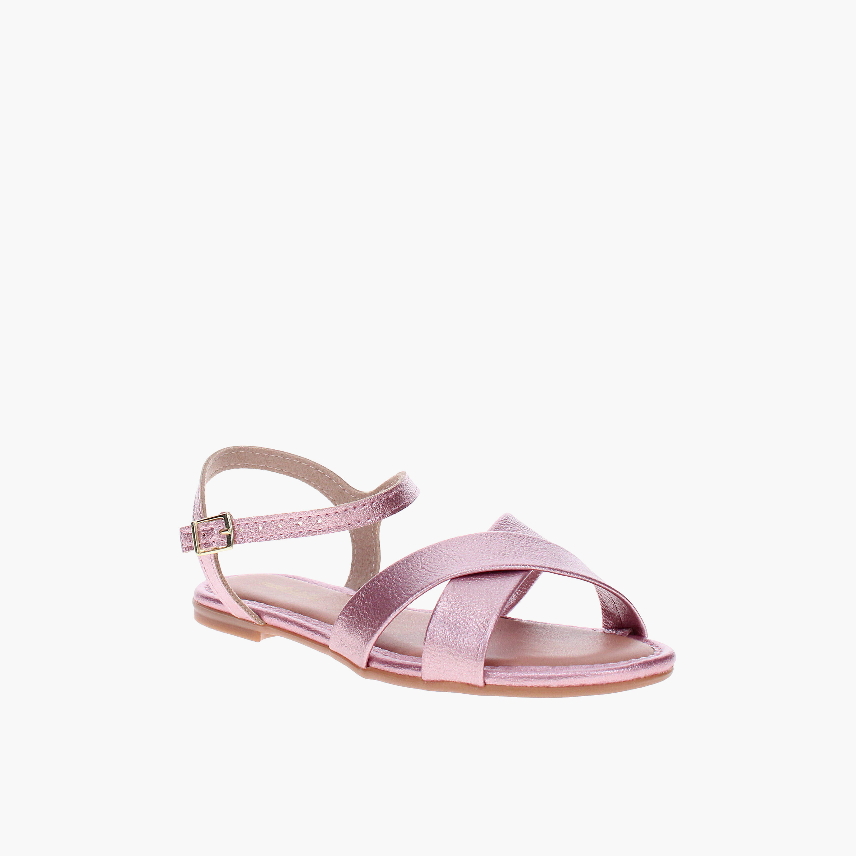 Molekinha by Geoomnii Baby Girl Buckle Closure Cross Strap Sandals | 2157-1050-27263-95843      -girls-shoes-sandals-image-1