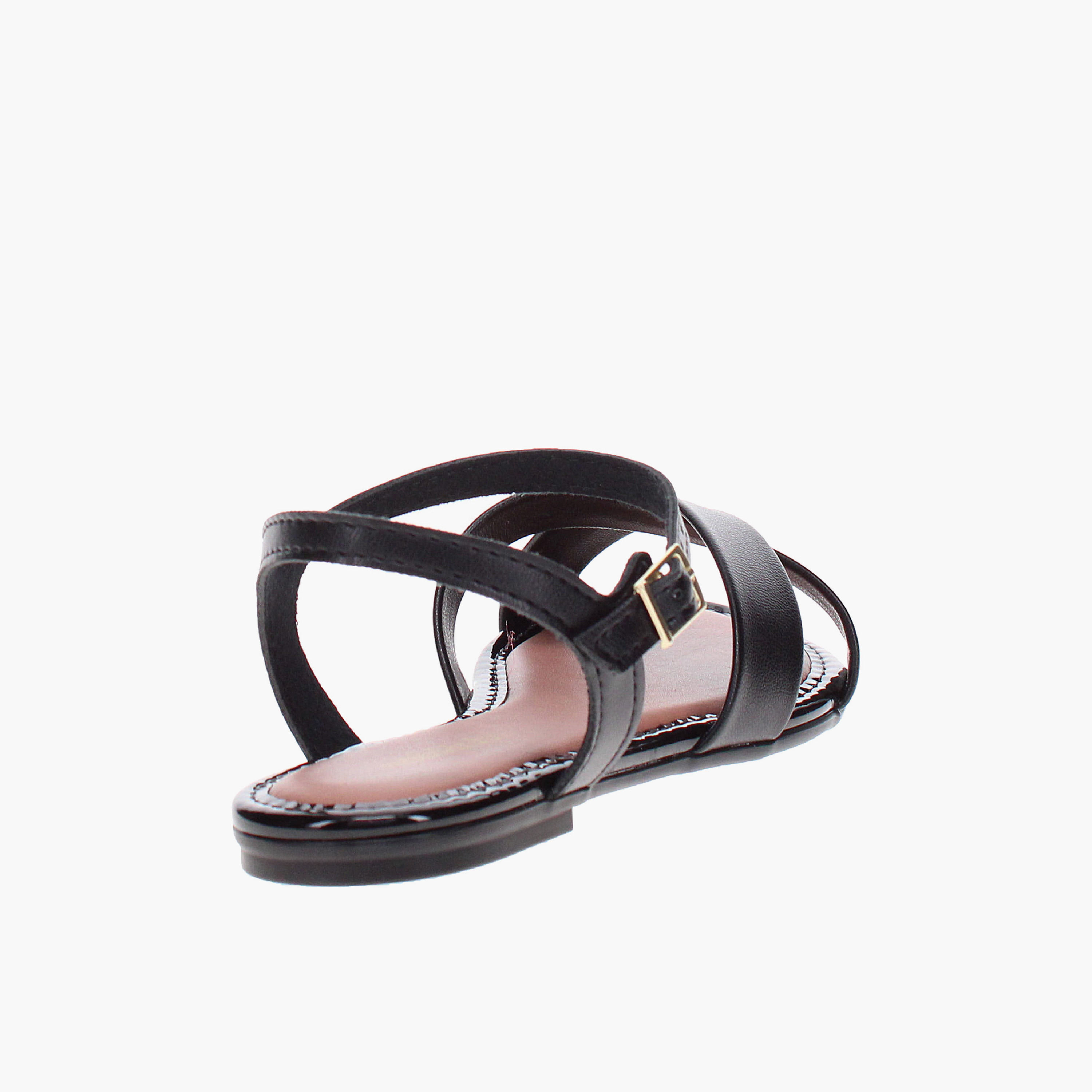 Molekinha by Geoomnii Baby Girl Buckle Closure Cross Strap Sandals | 2157-1050-9569-15745      -girls-shoes-sandals-image-3