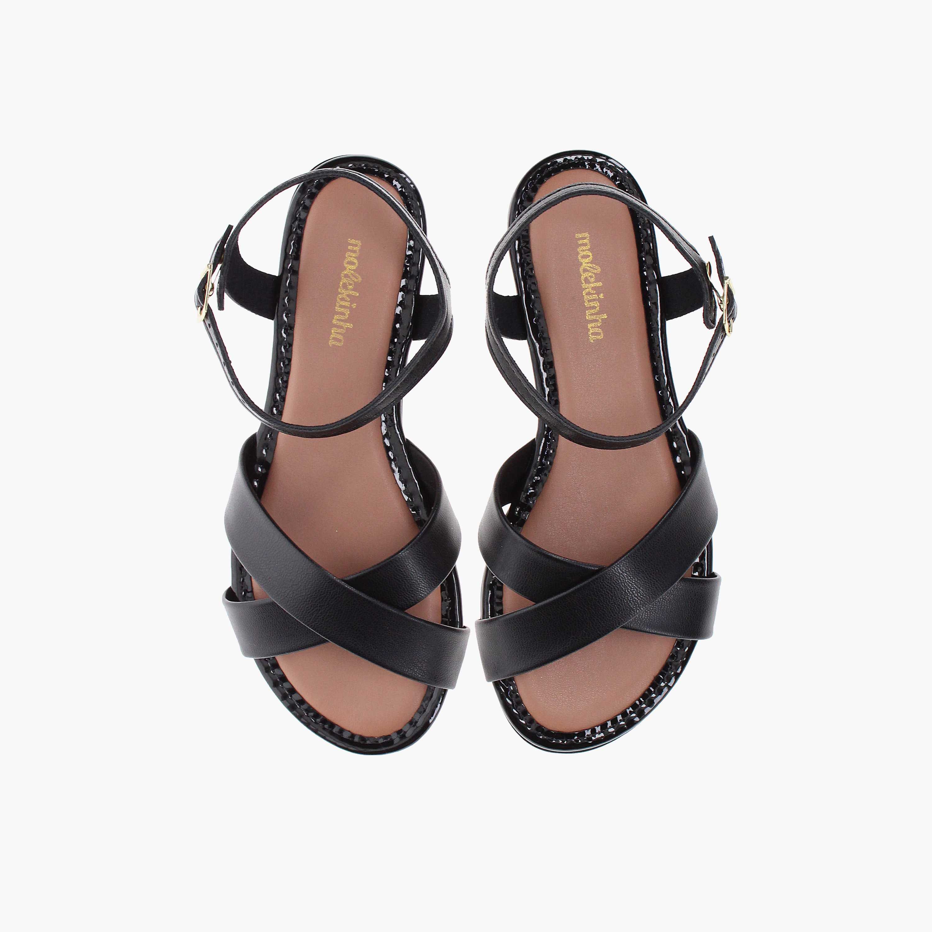 Molekinha by Geoomnii Baby Girl Buckle Closure Cross Strap Sandals | 2157-1050-9569-15745      -girls-shoes-sandals-image-5