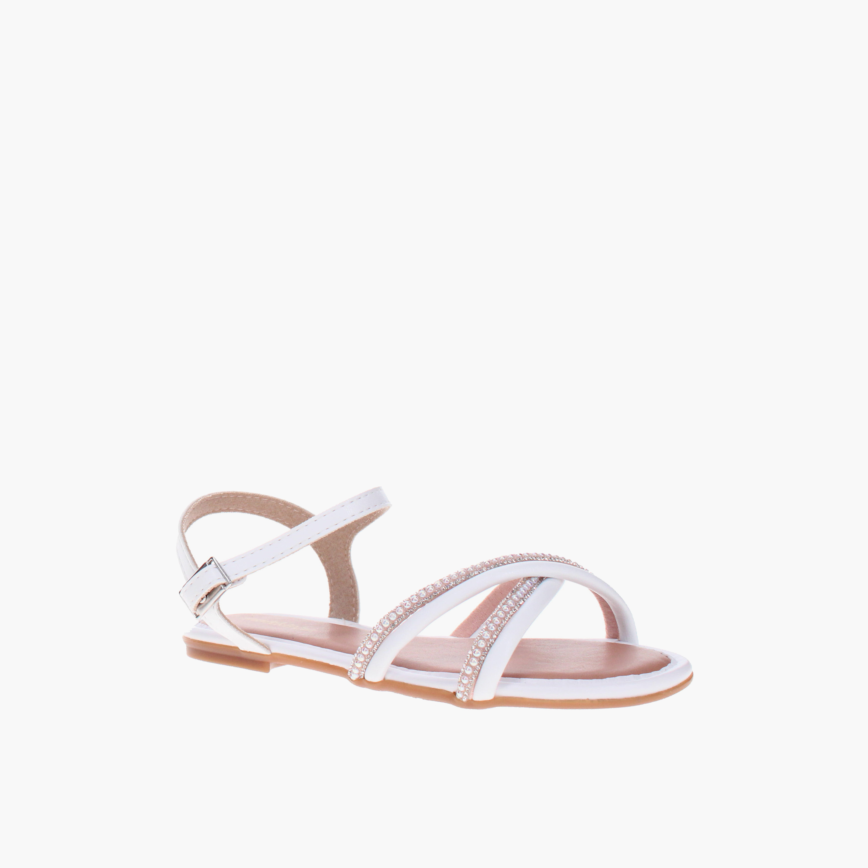 موكينها - صندل إليزا 1 للبنات بحزام للكاحل وحزام متقاطع | 2157-1205-28219-97426-girls-shoes-sandals-image-1