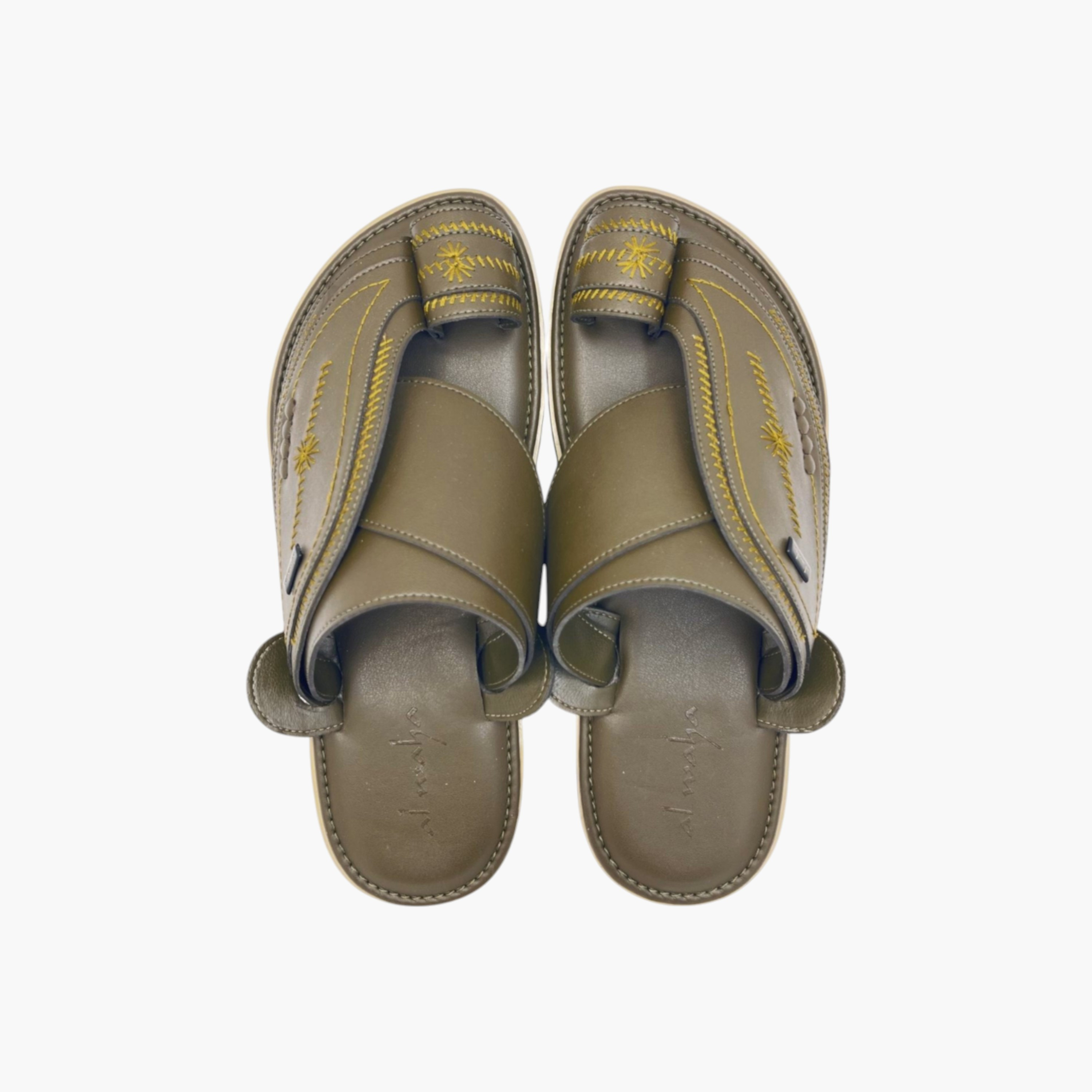 Al Waha Embroidered Slip-On Arabic Sandals-men-shoes-sandals-image-1