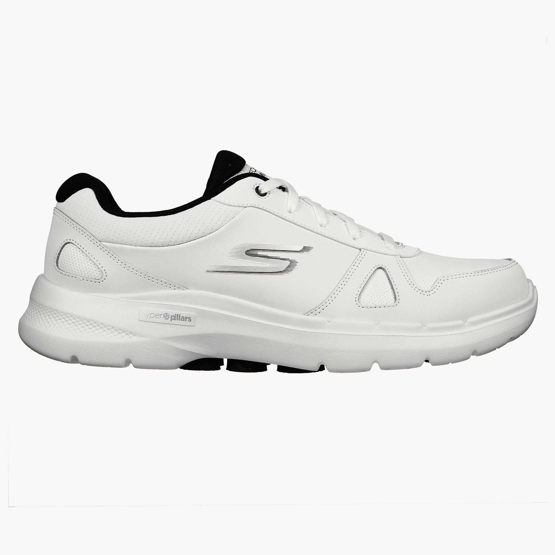 حذاء مشي برباط مبرد بالهواء من سكيتشرز للرجال بلون ابیض مع شعار-sports-men-shoes-image-5