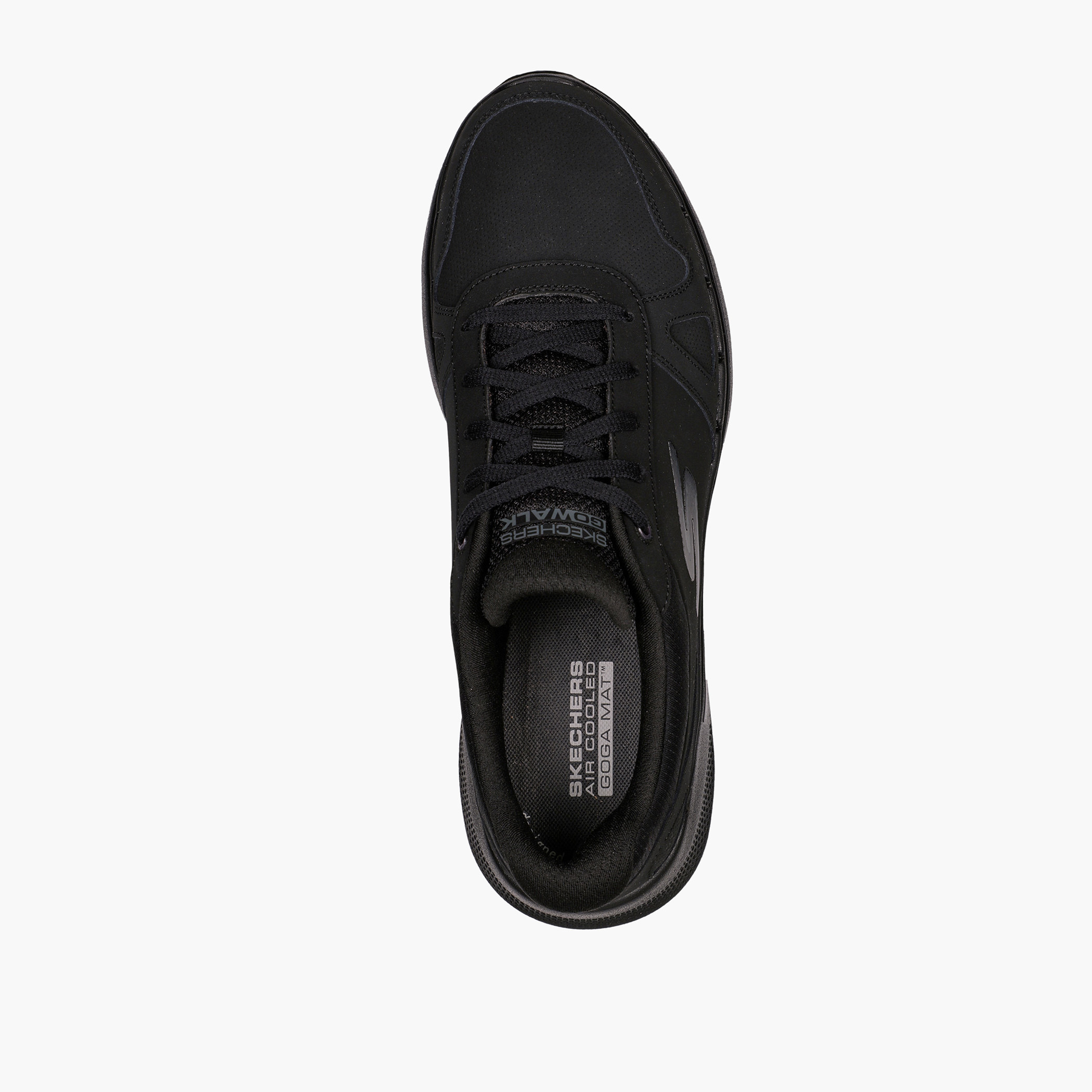 حذاء مشي برباط مبرد بالهواء من سكيتشرز للرجال بلون أسود مع شعار-sports-men-shoes-image-2