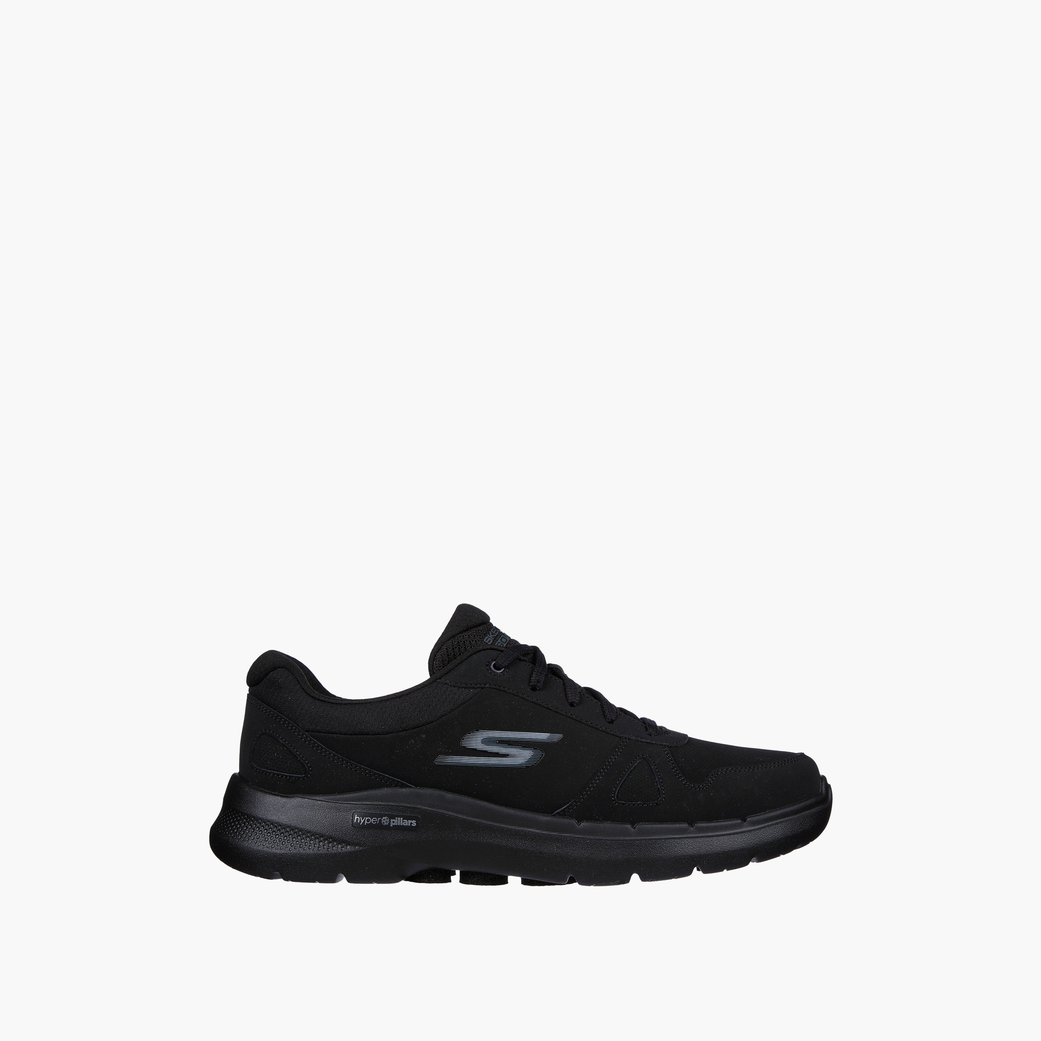 حذاء مشي برباط مبرد بالهواء من سكيتشرز للرجال بلون أسود مع شعار-sports-men-shoes-image-5